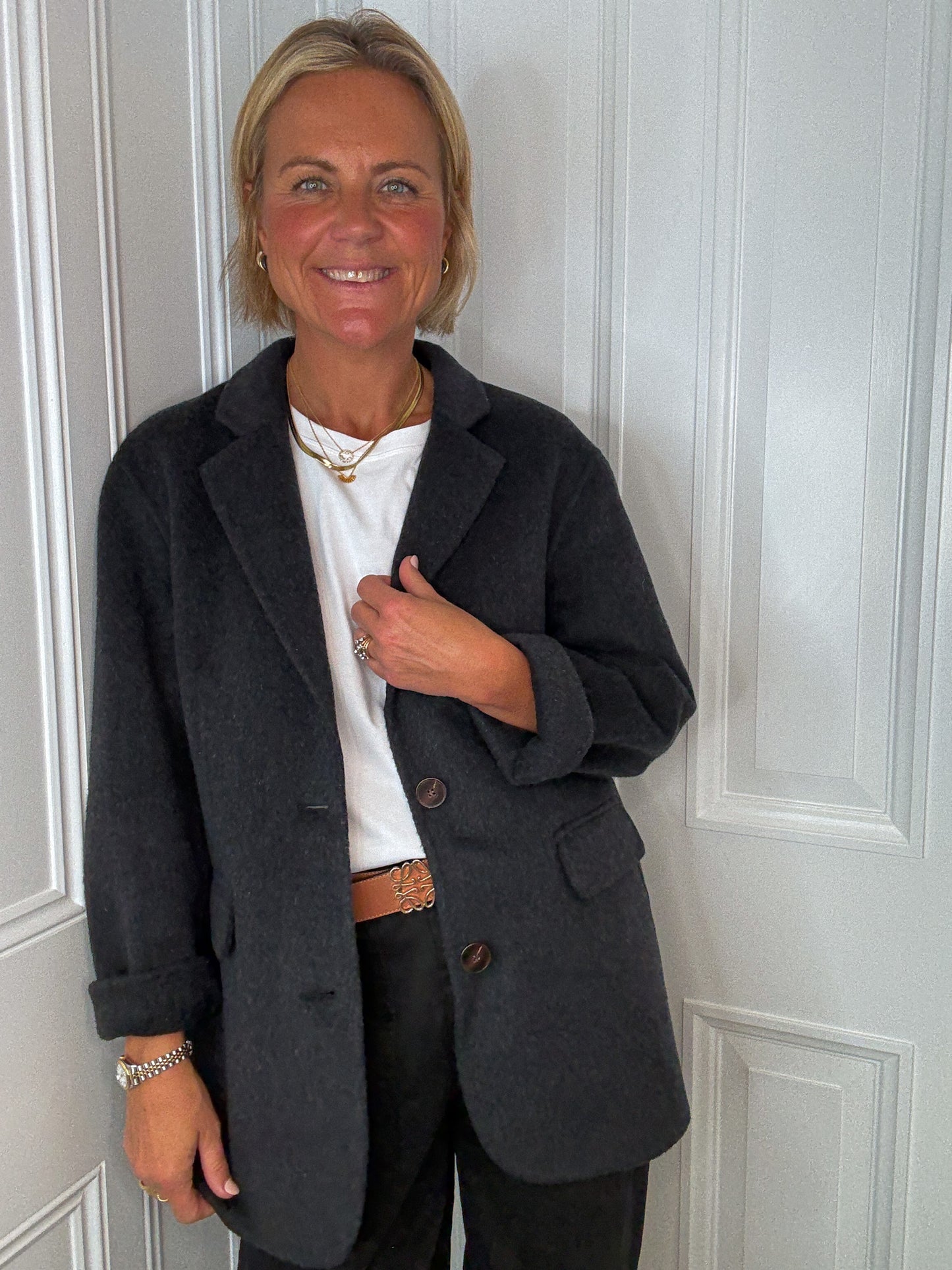 Charcoal Classic Wool Blazer