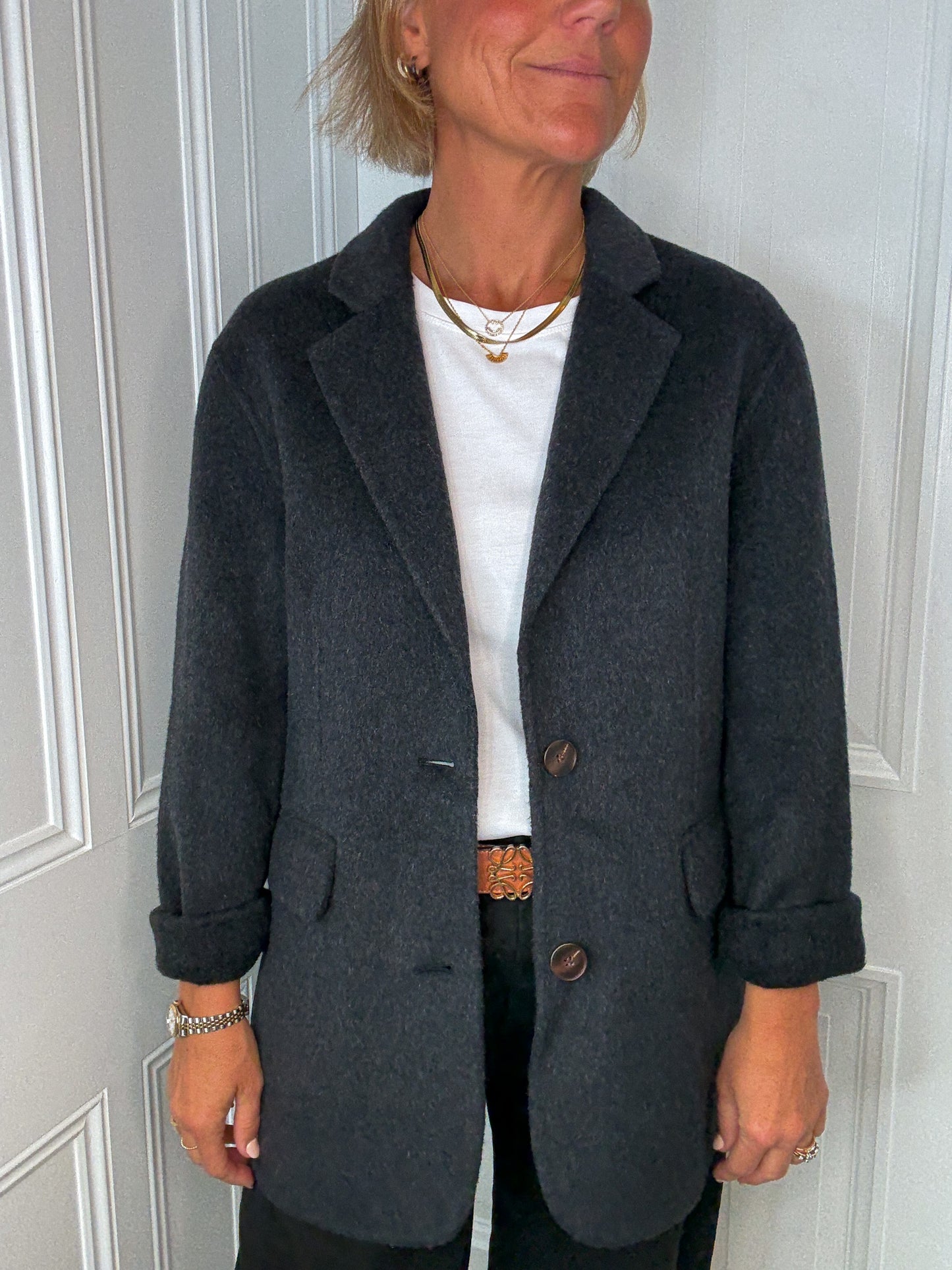 Charcoal Classic Wool Blazer