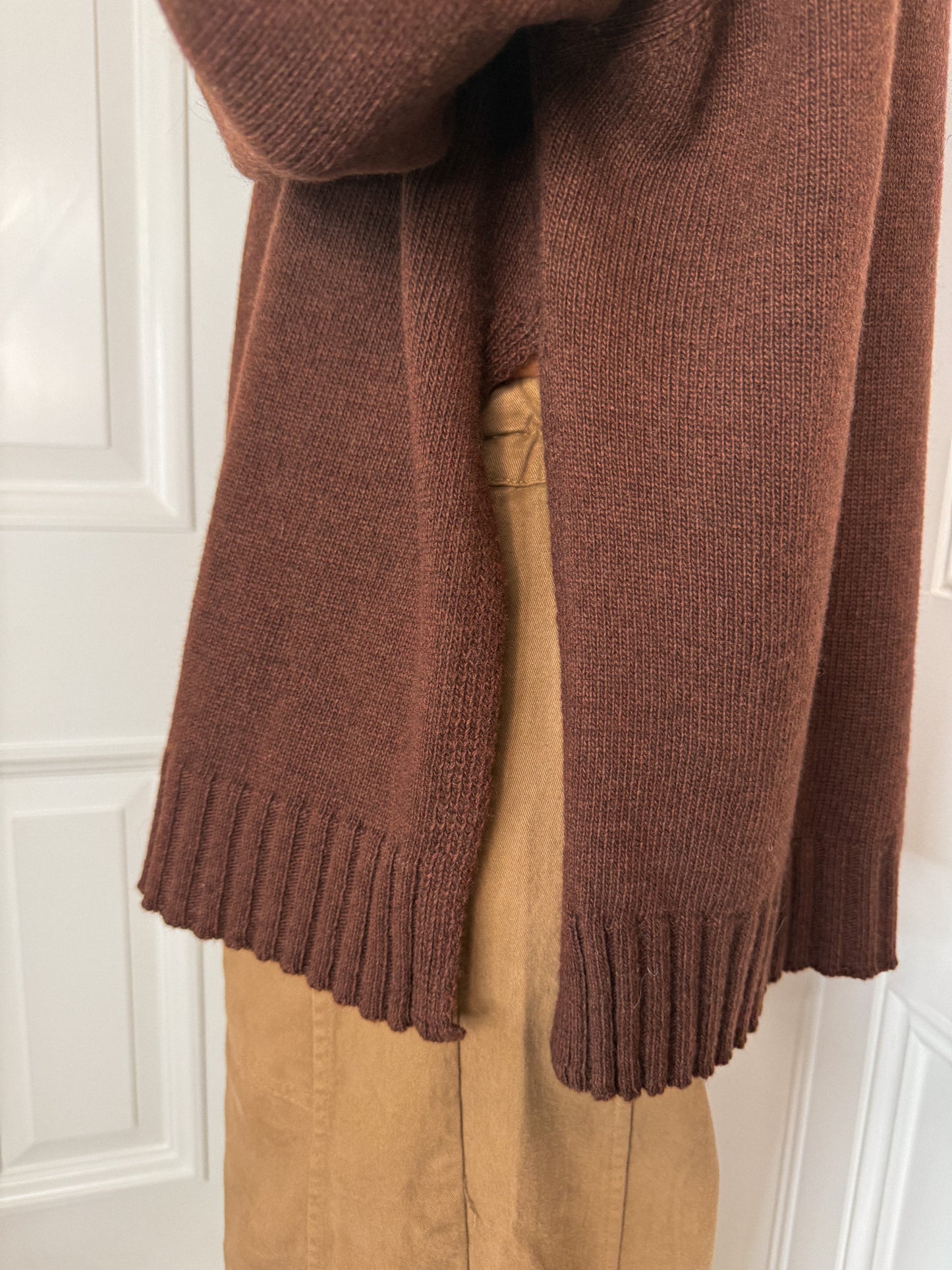 Chocolate Brown Relaxed Wool Jumper