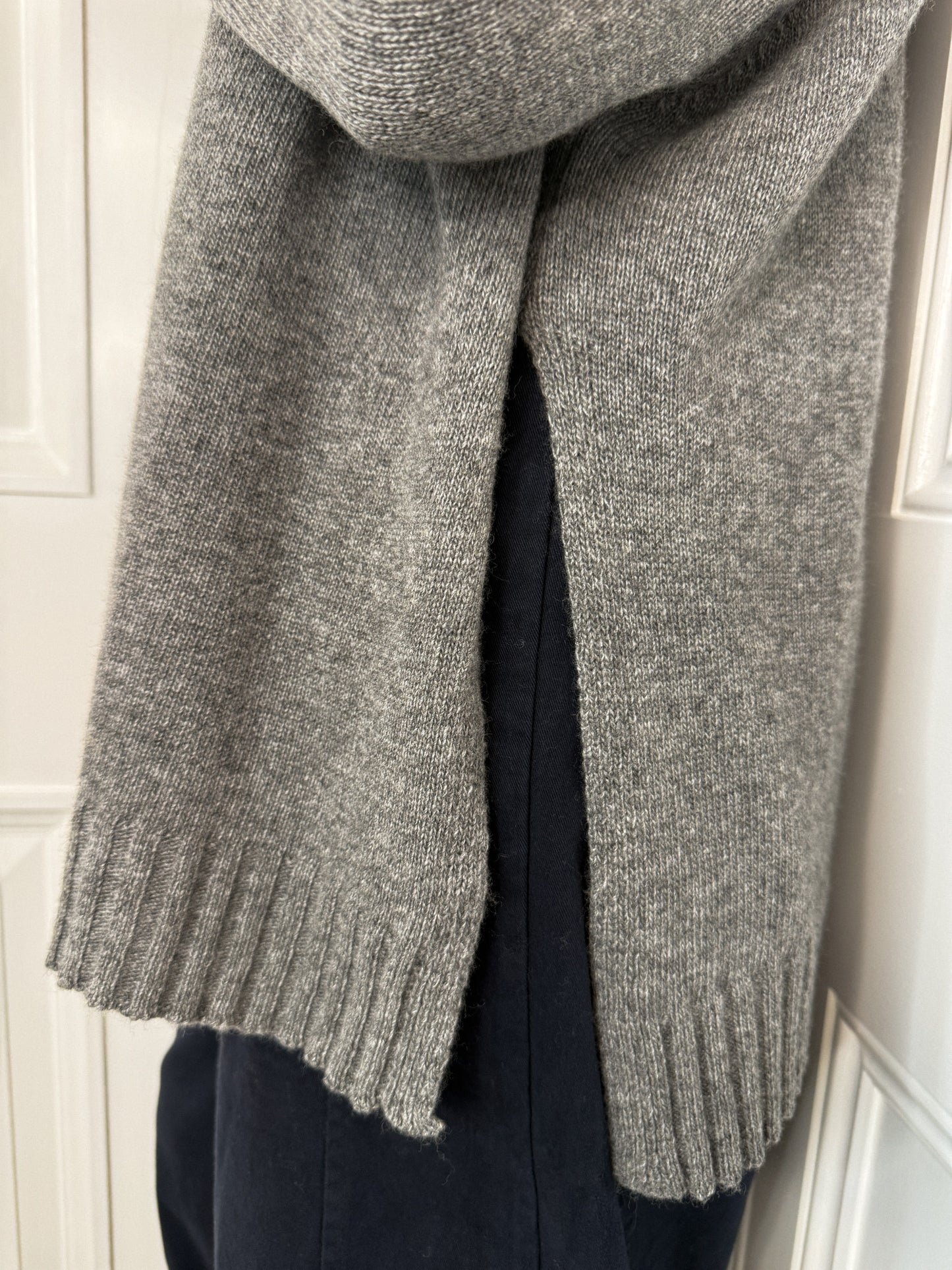 Grey Relaxed Wool Jumper