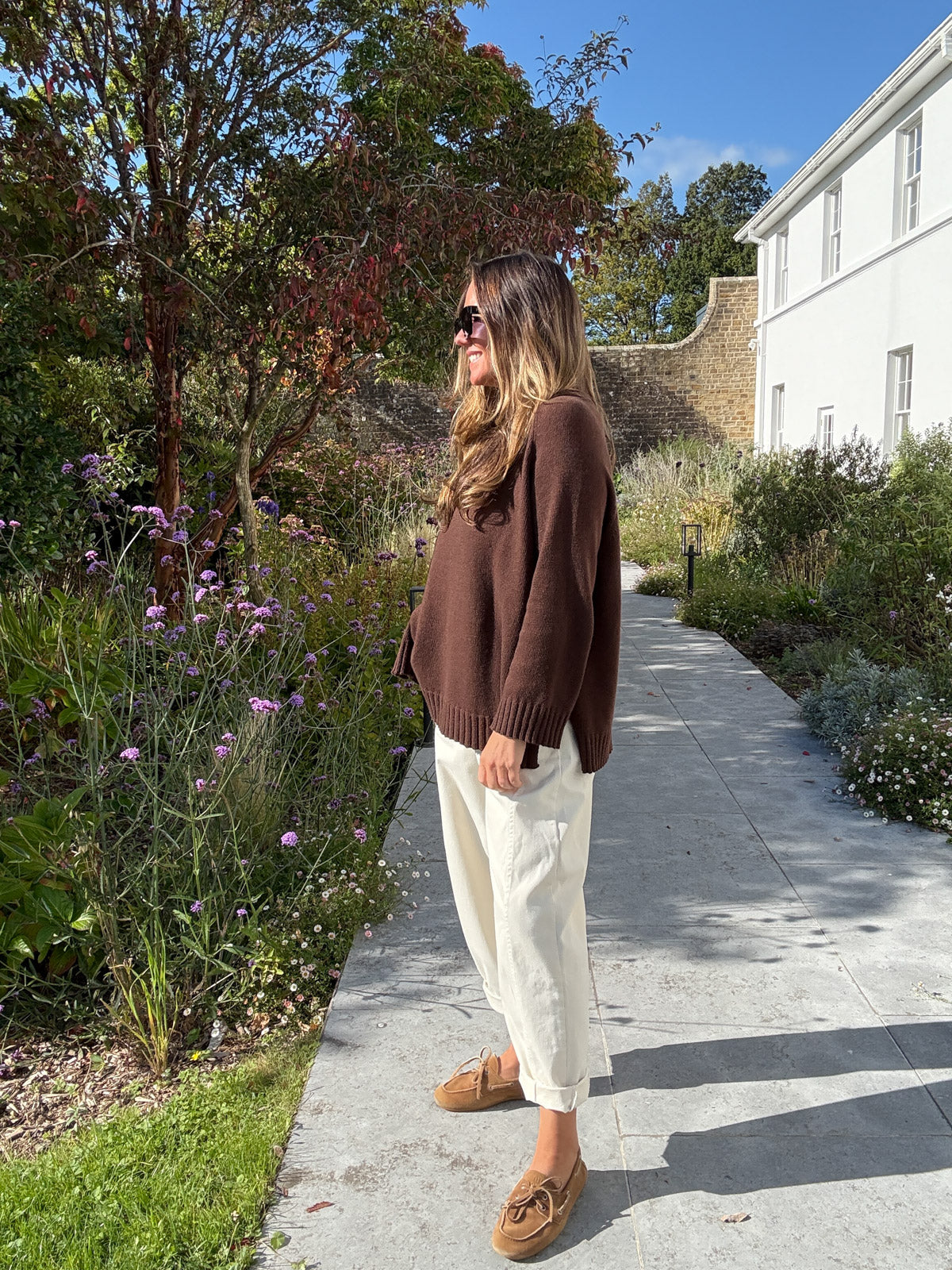 Chocolate Brown Relaxed Wool Jumper