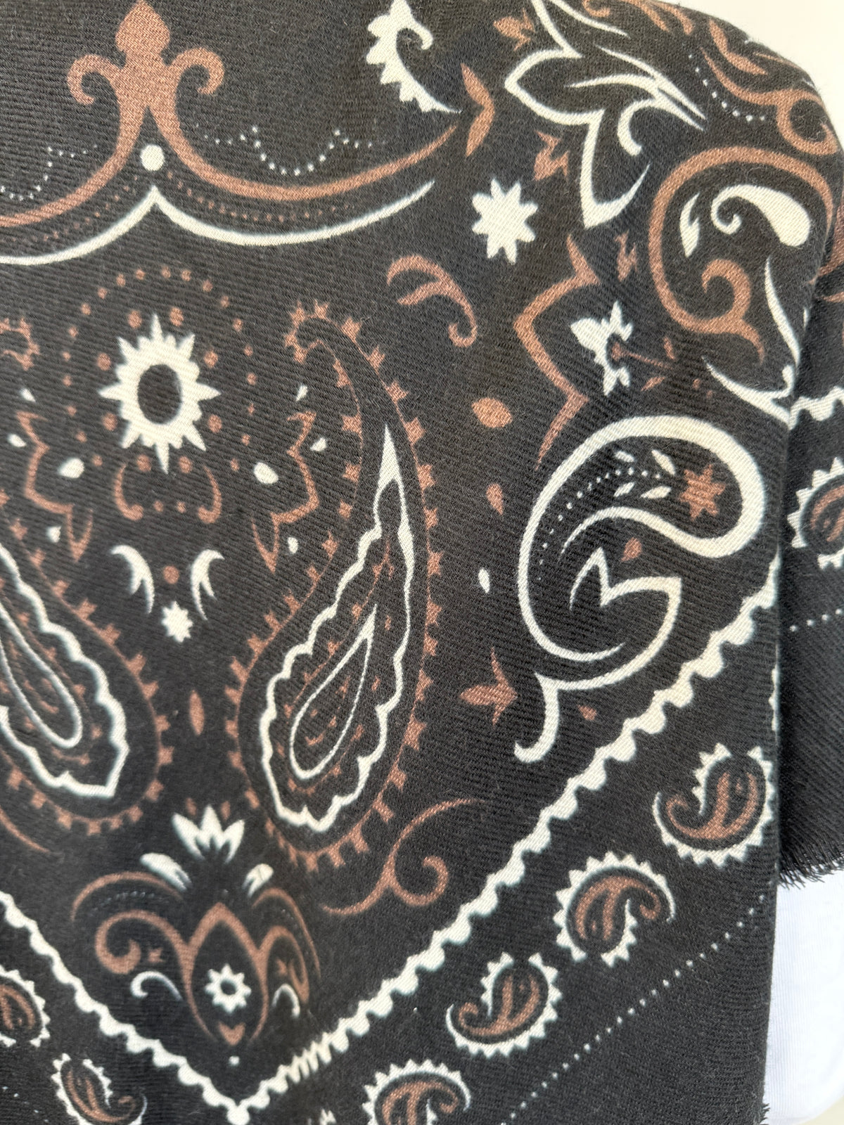 Black Paisley Bandana Scarf