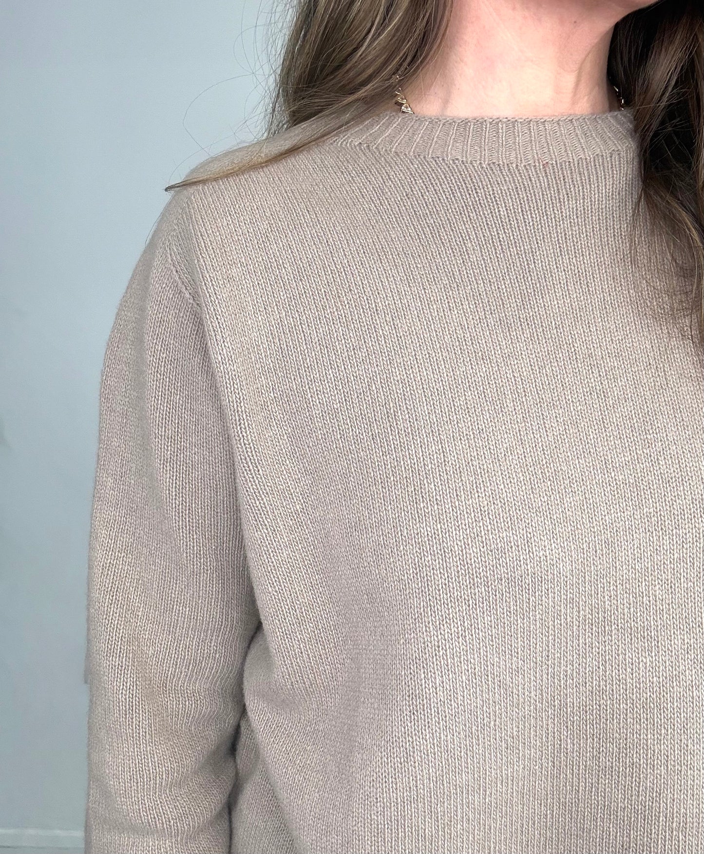 Taupe Lambs Wool Jumper