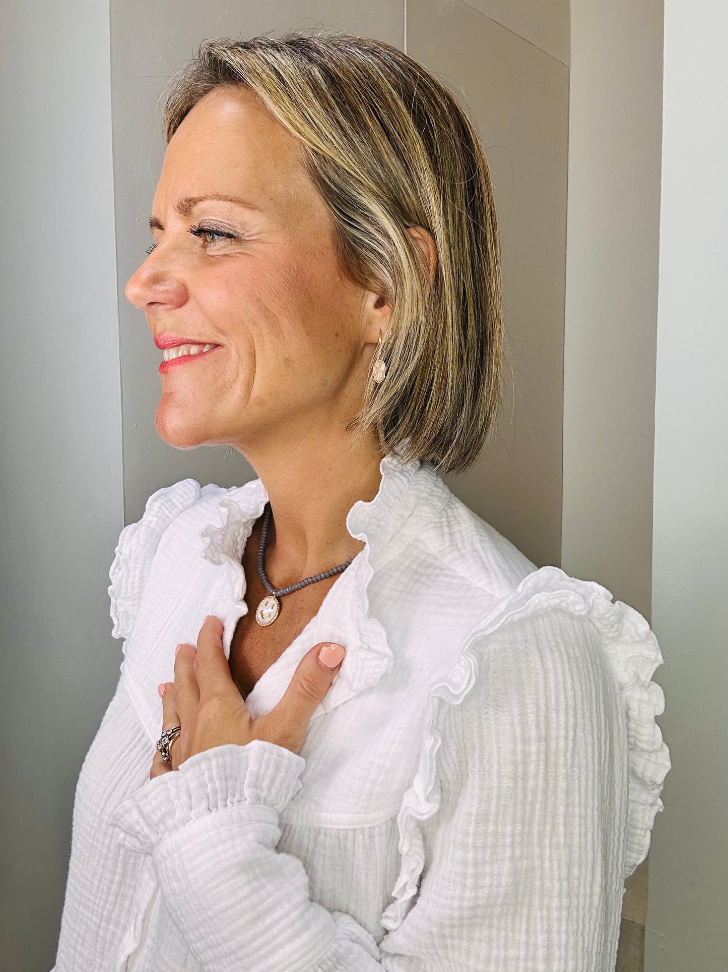 White Frill Blouse