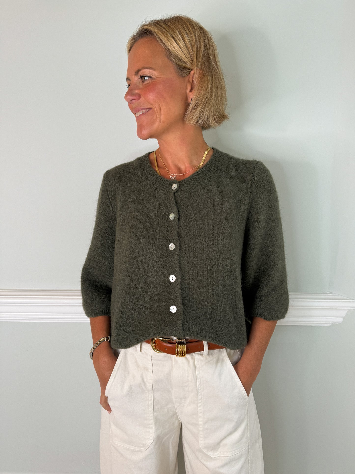 Khaki Everyday Cardigan
