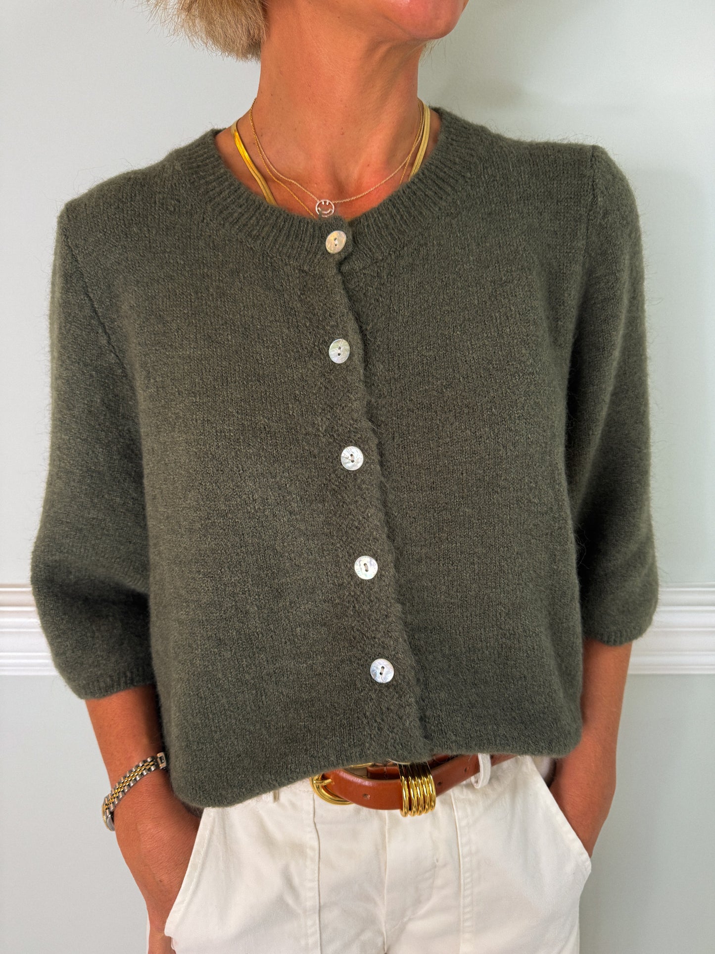 Khaki Everyday Cardigan