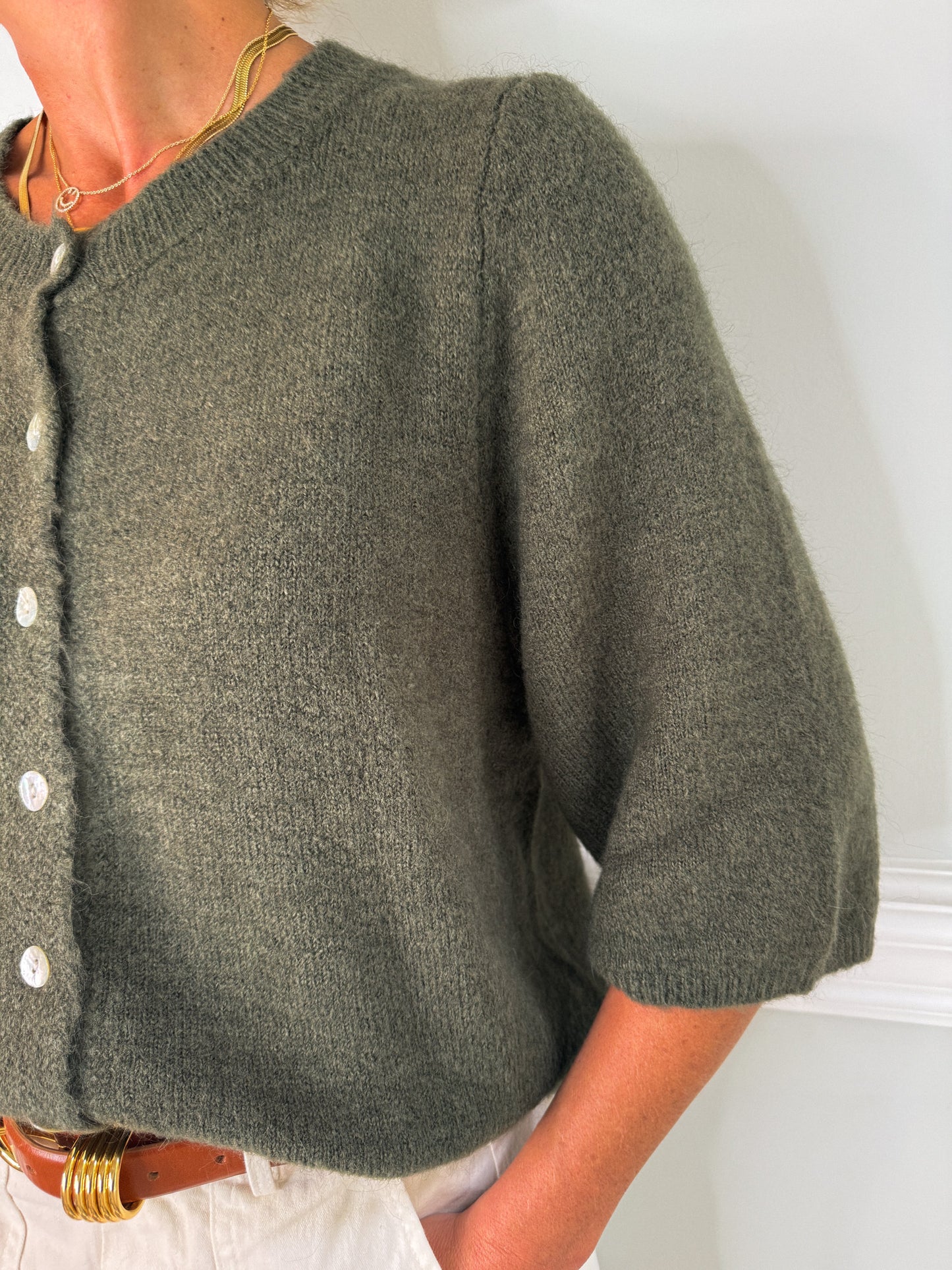 Khaki Everyday Cardigan