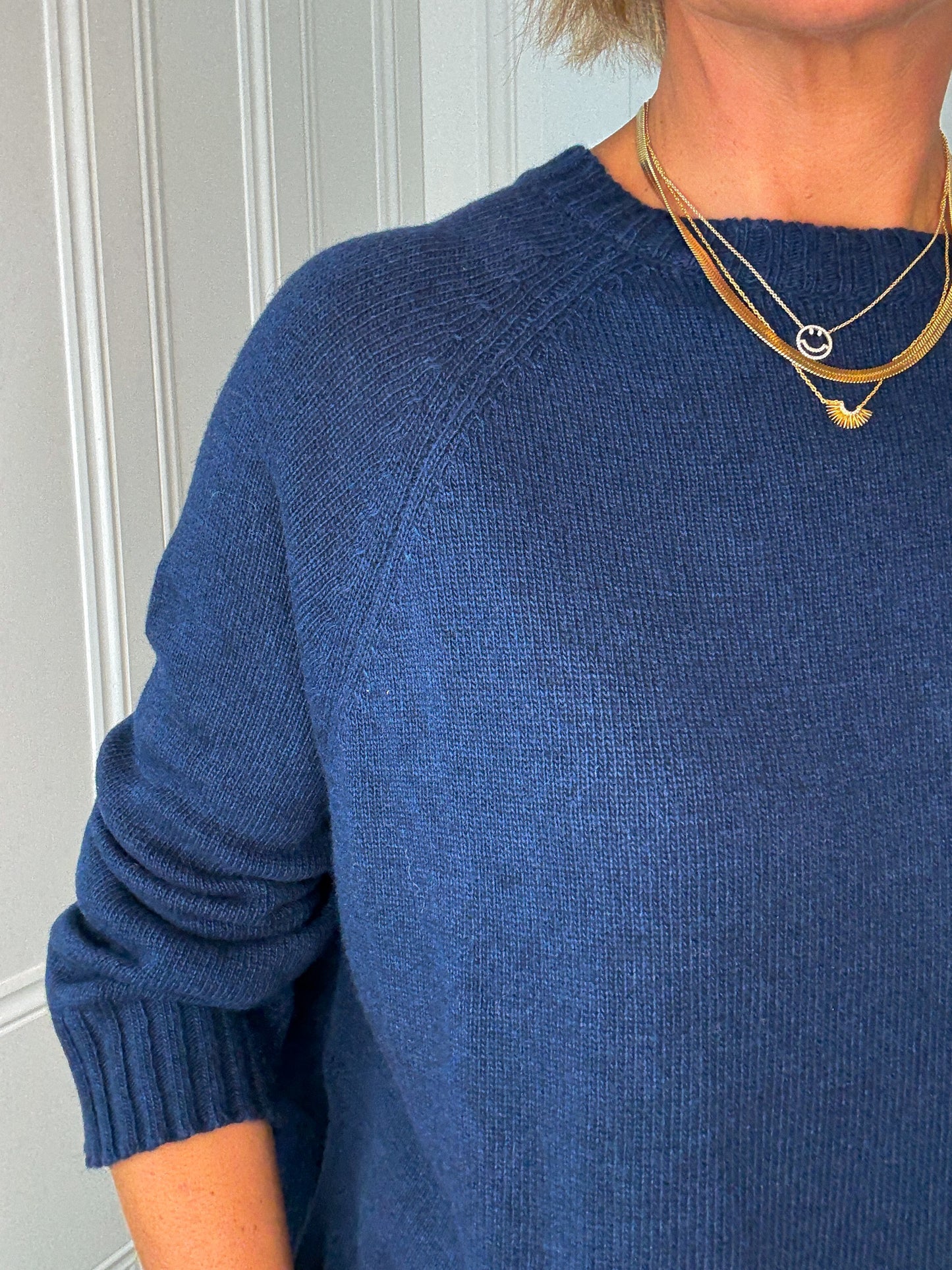 Navy Relaxed Wool Jumper