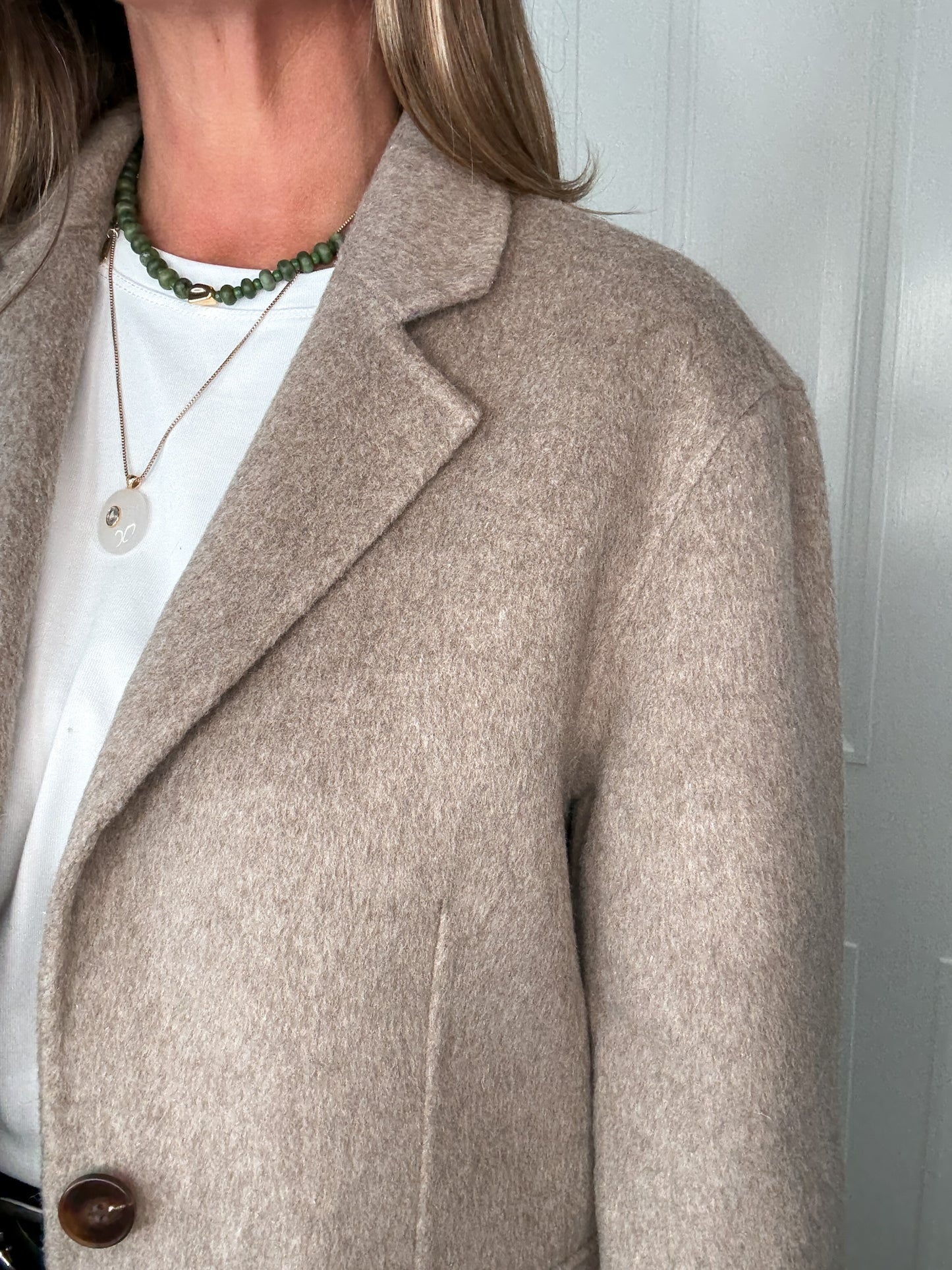 Oatmeal Classic Wool Blazer