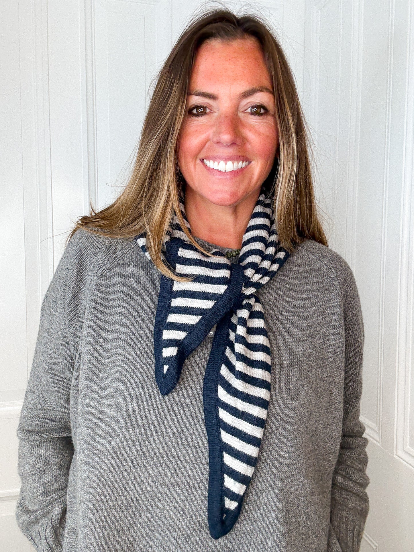 Striped Knit Scarf