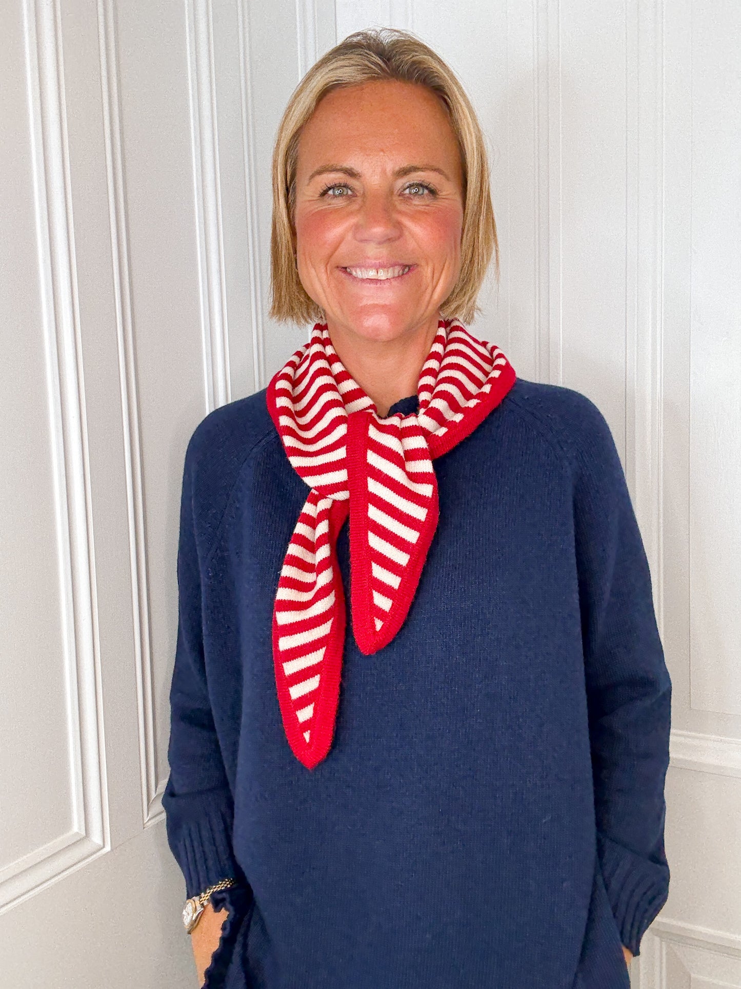 Striped Knit Scarf