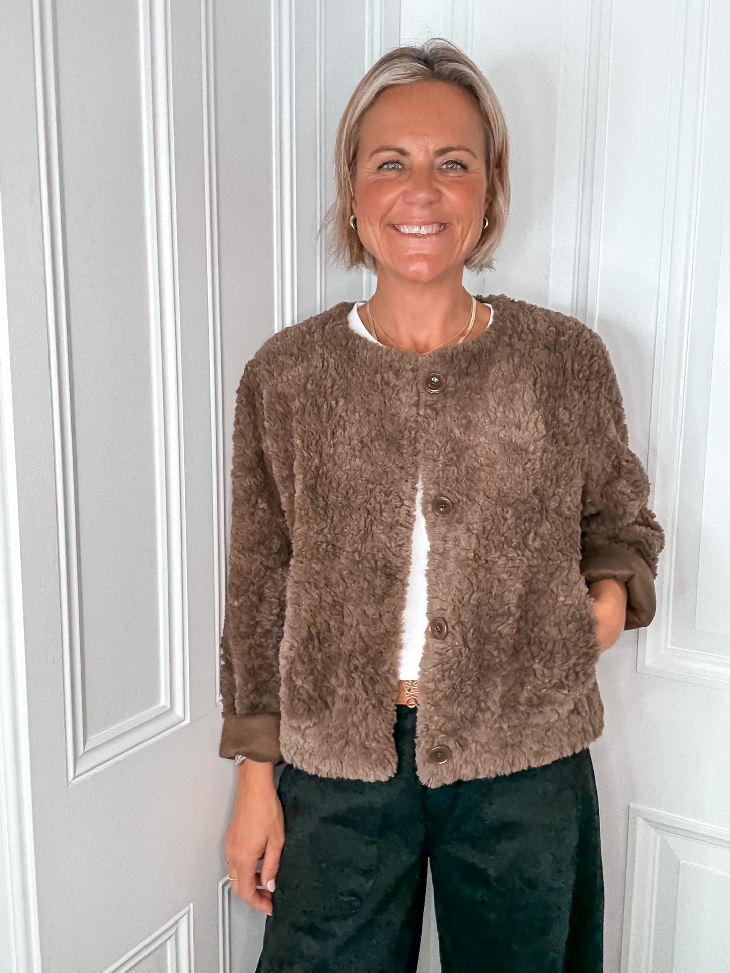 Brown Faux Fur Reversible Jacket