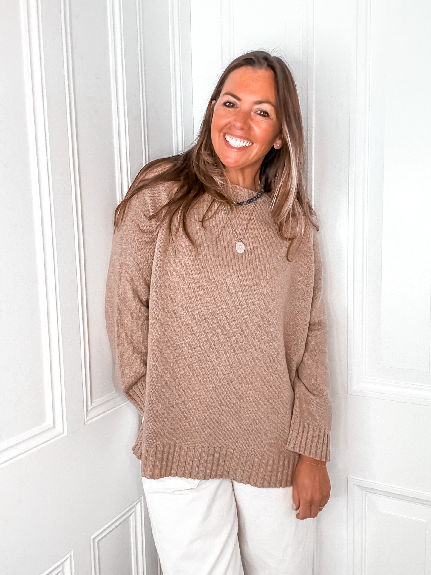 Camel Relaxed Wool Jumper