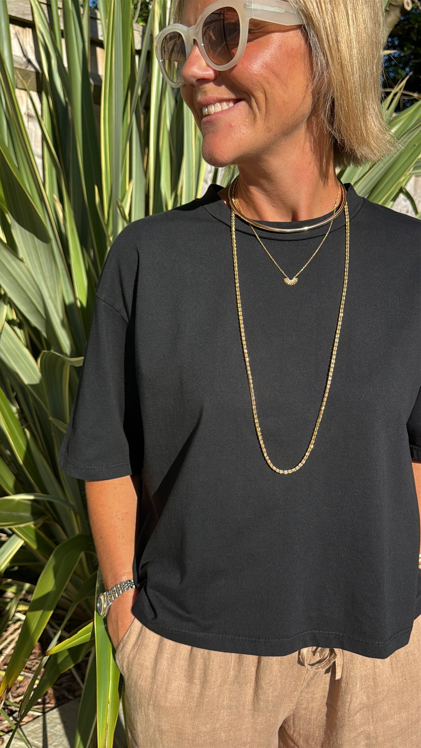 Black Boxy Tee