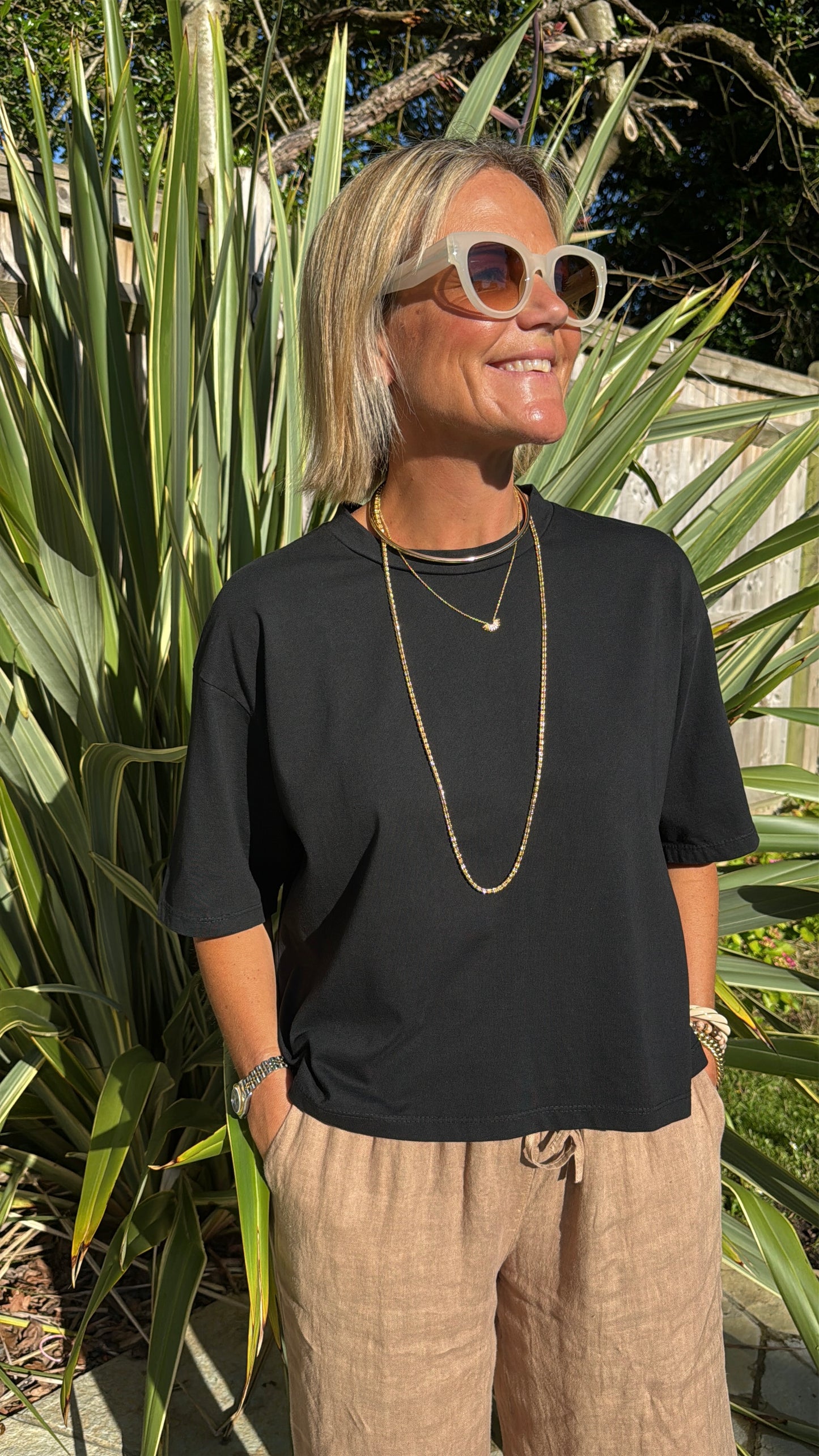 Black Boxy Tee