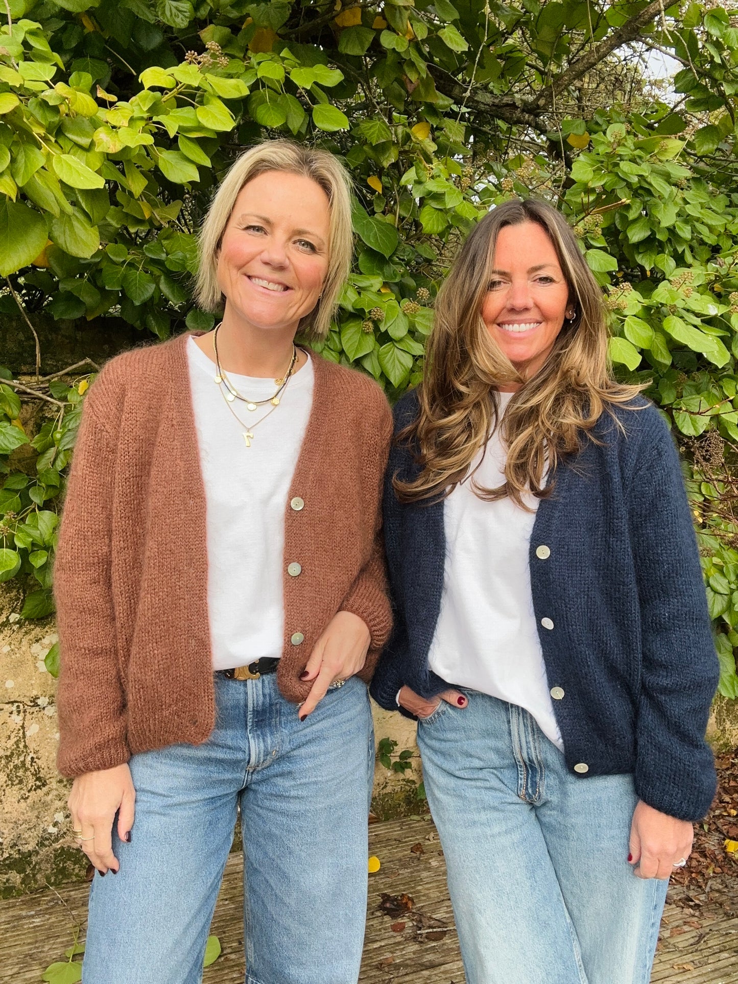 Chestnut Brown V-Neck Cardigan