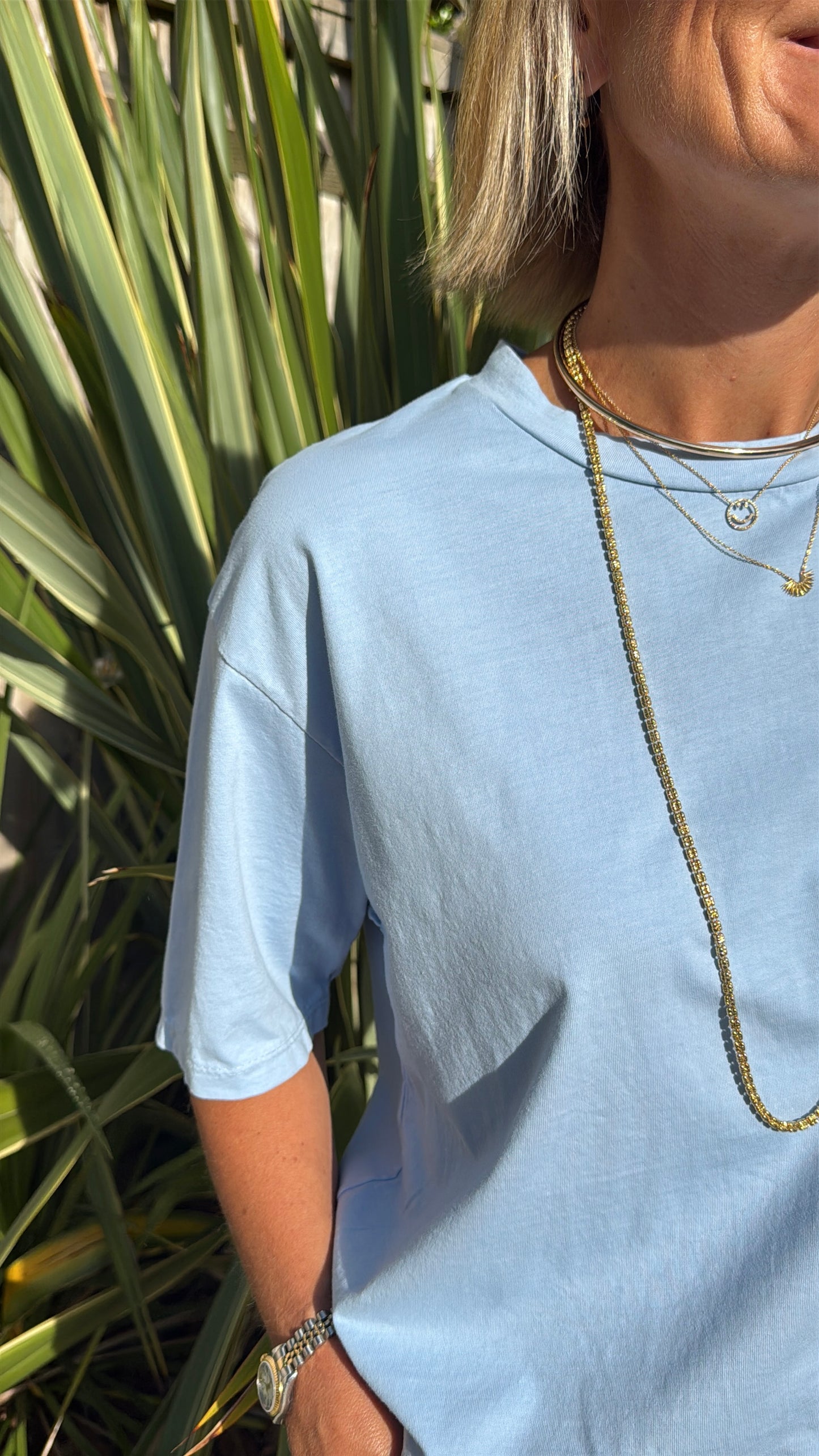 Blue Boxy Tee