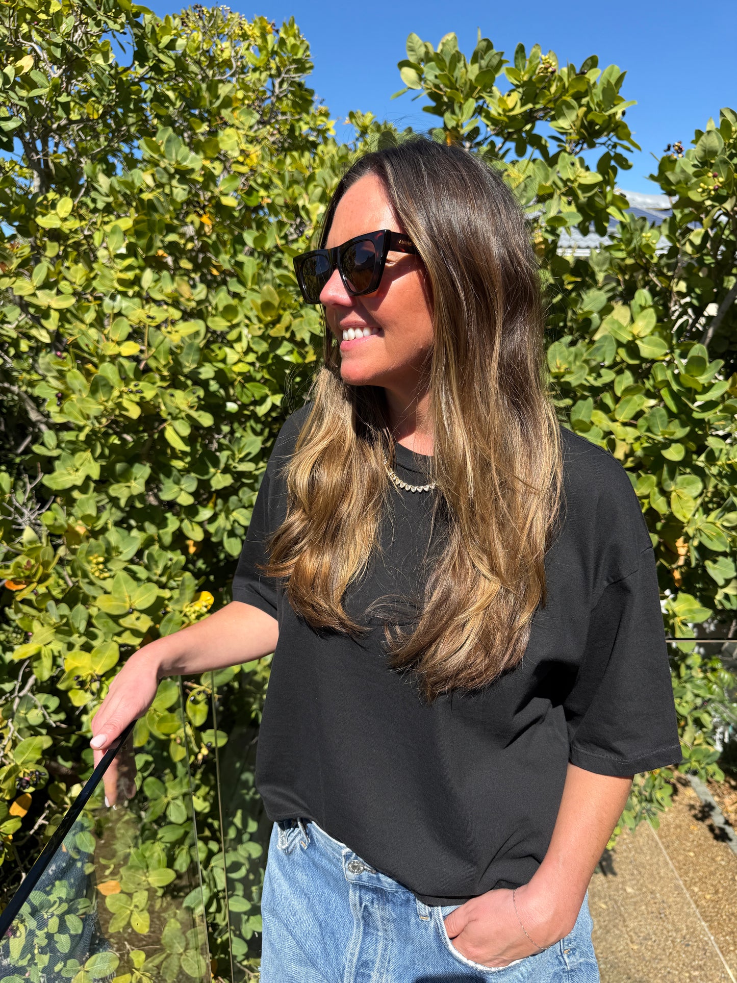 Black Boxy Tee