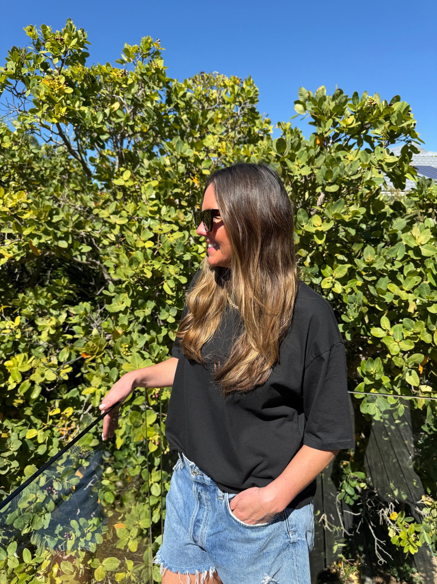 Black Boxy Tee