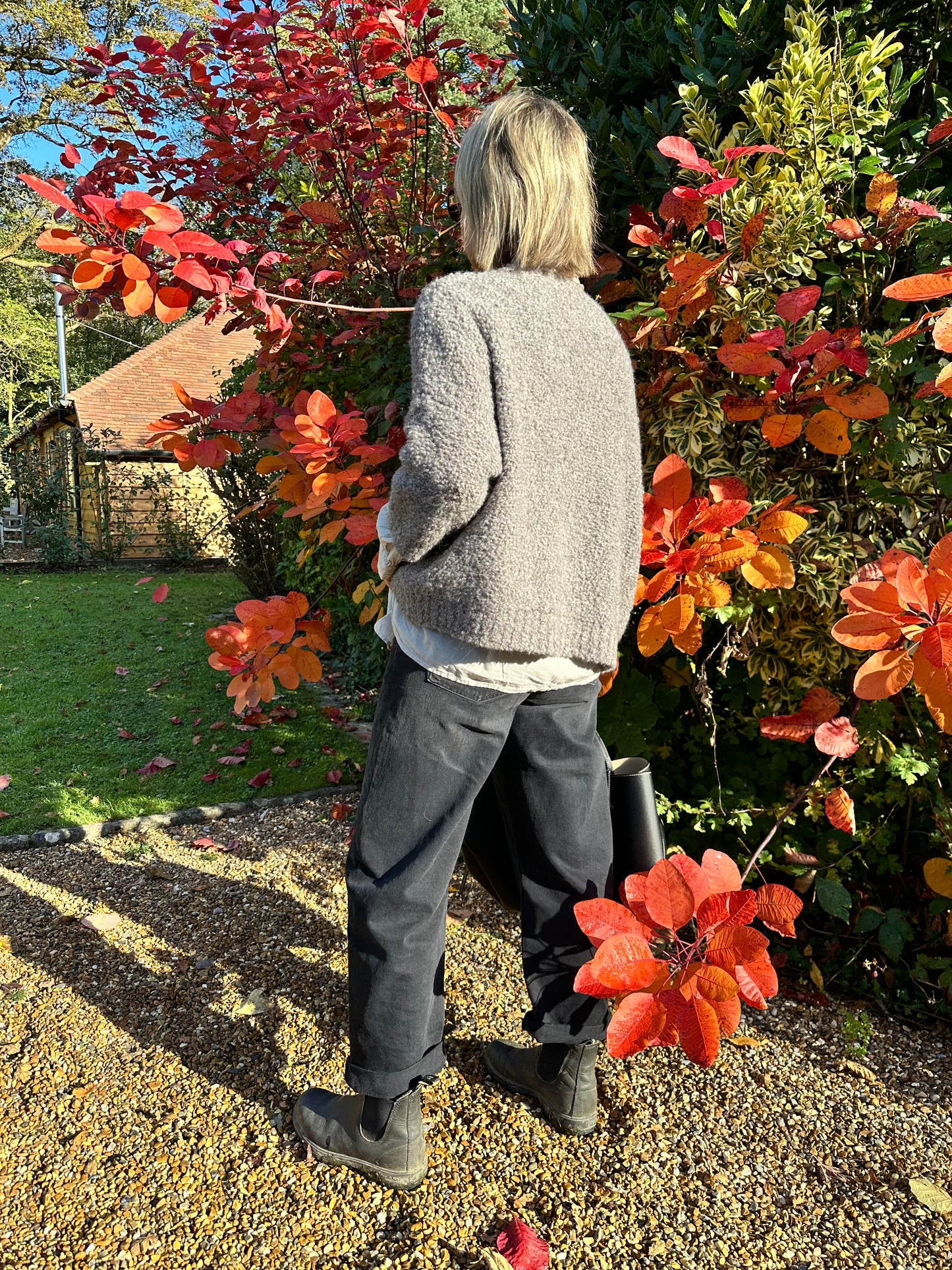 Oatmeal Grey Boucle Jumper