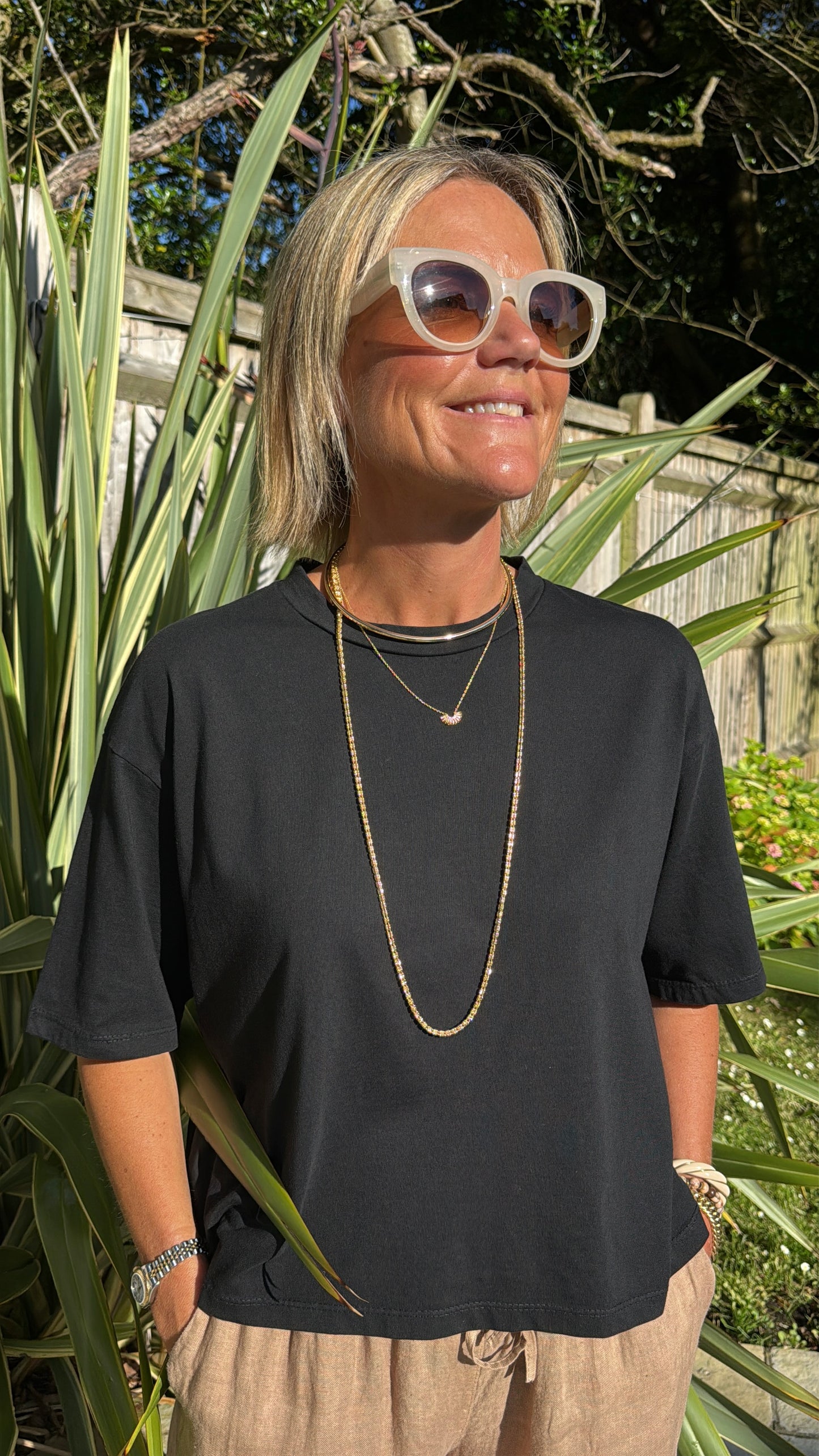 Black Boxy Tee