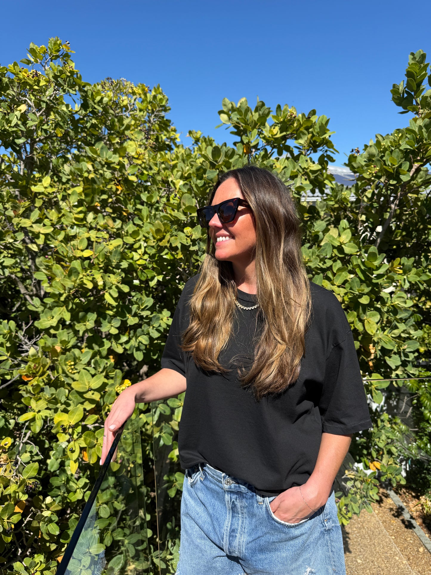 Black Boxy Tee