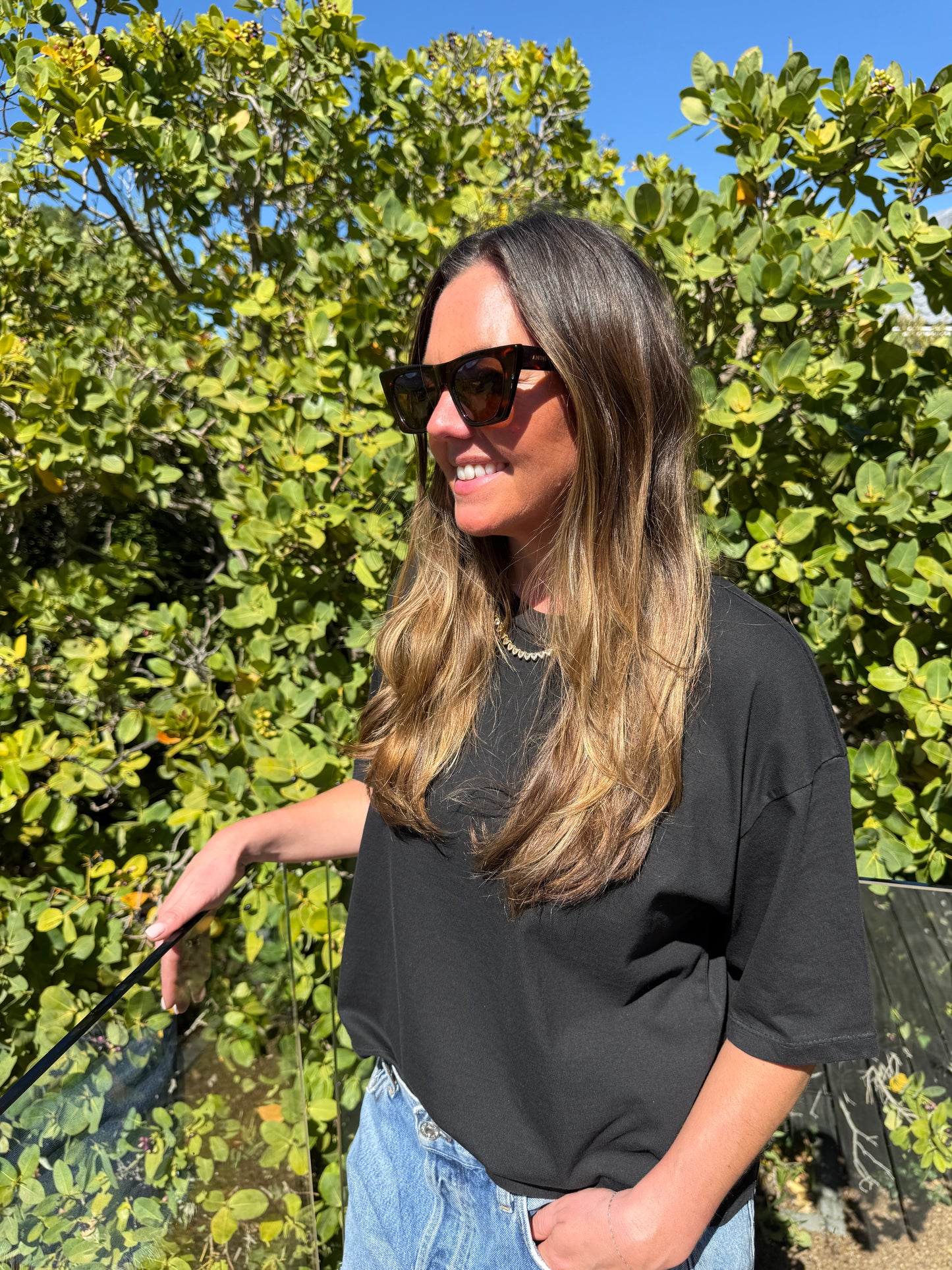 Black Boxy Tee