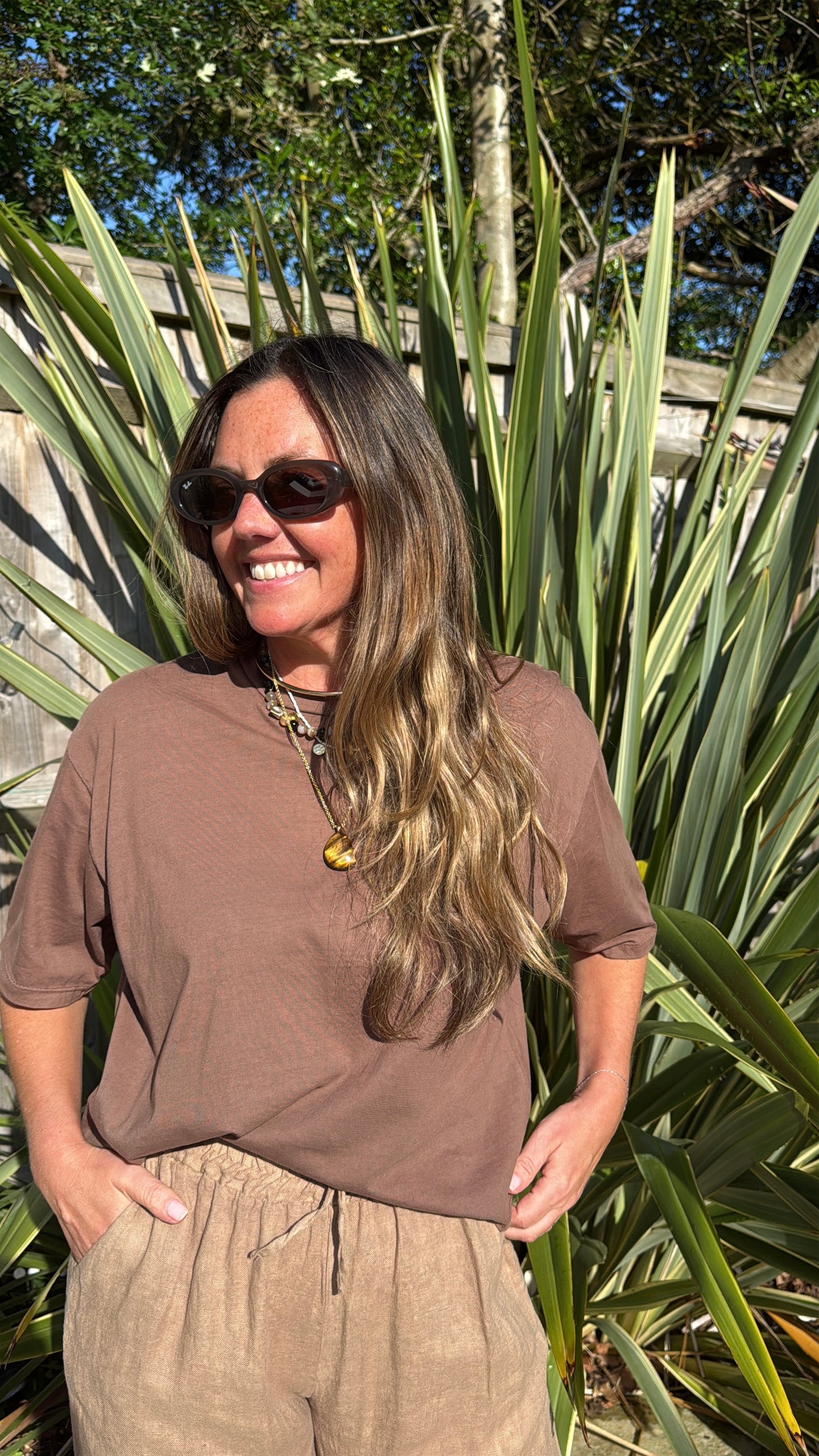 Brown Boxy Tee
