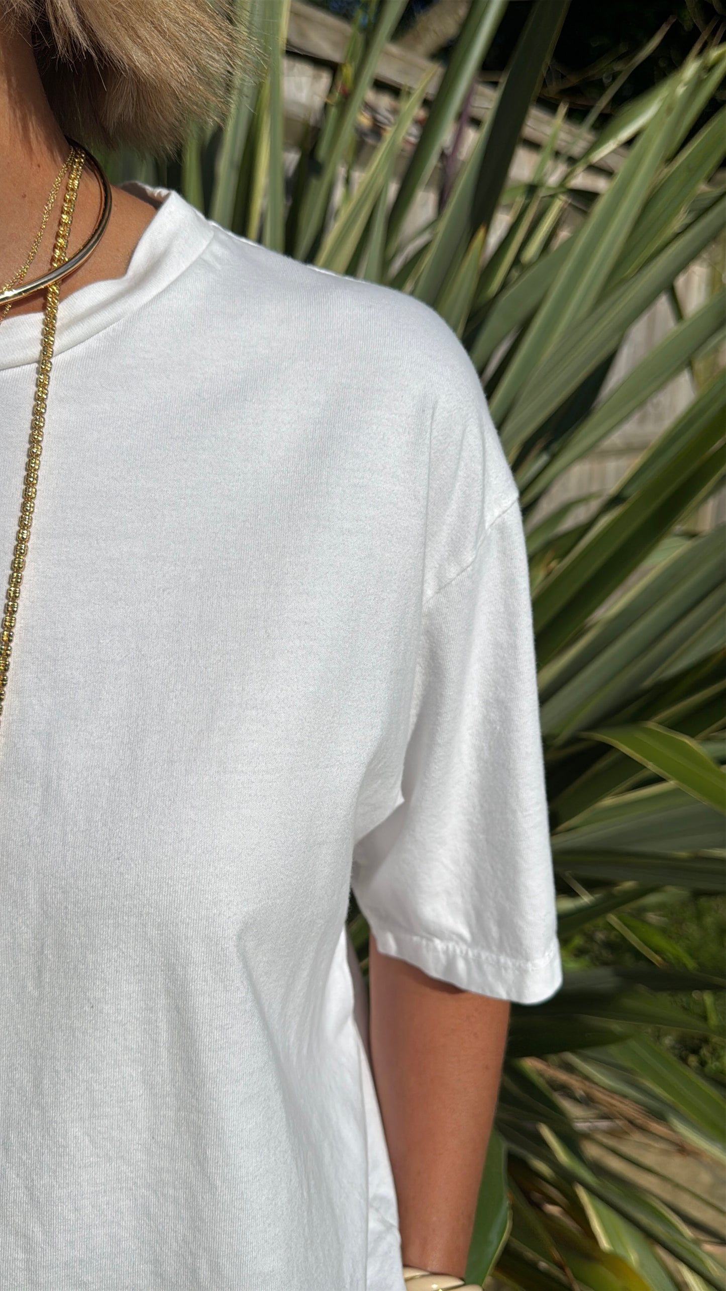 White Boxy Tee
