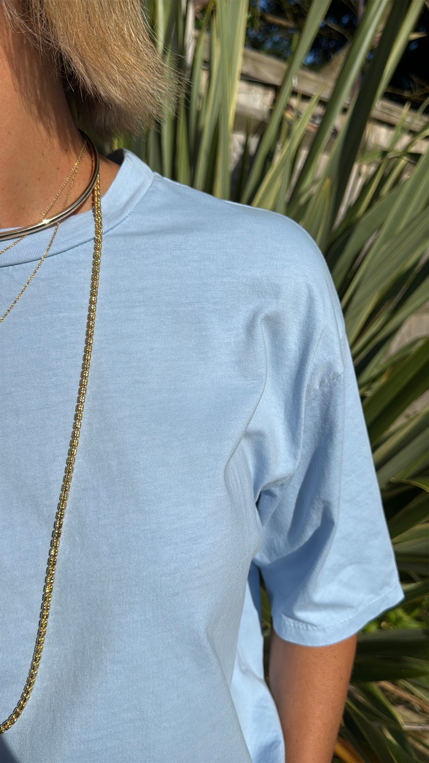 Blue Boxy Tee