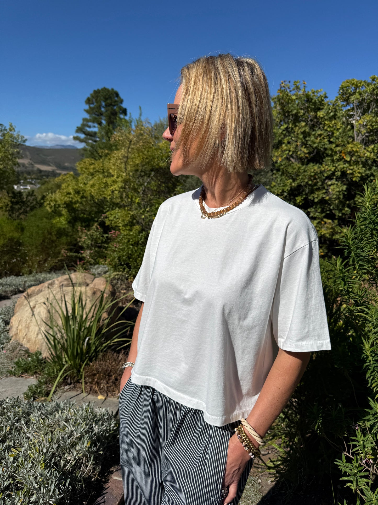 White Boxy Tee