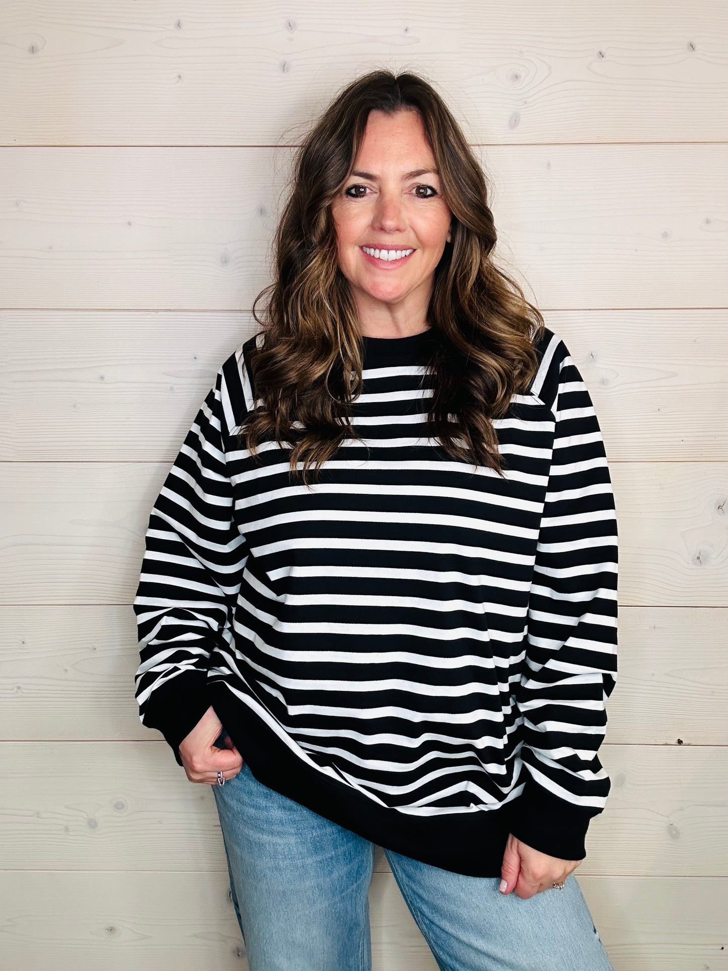 Striped Long Oversized Tee