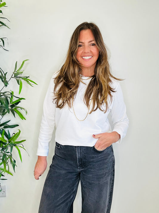 White Long Sleeve Tee