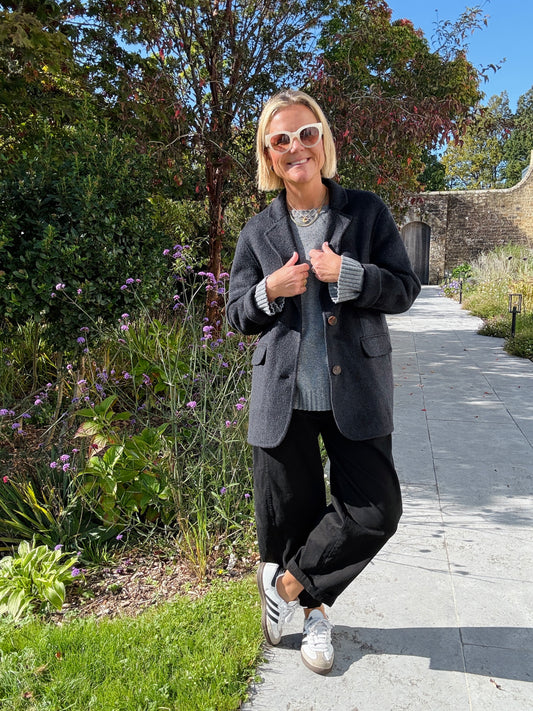 Charcoal Classic Wool Blazer