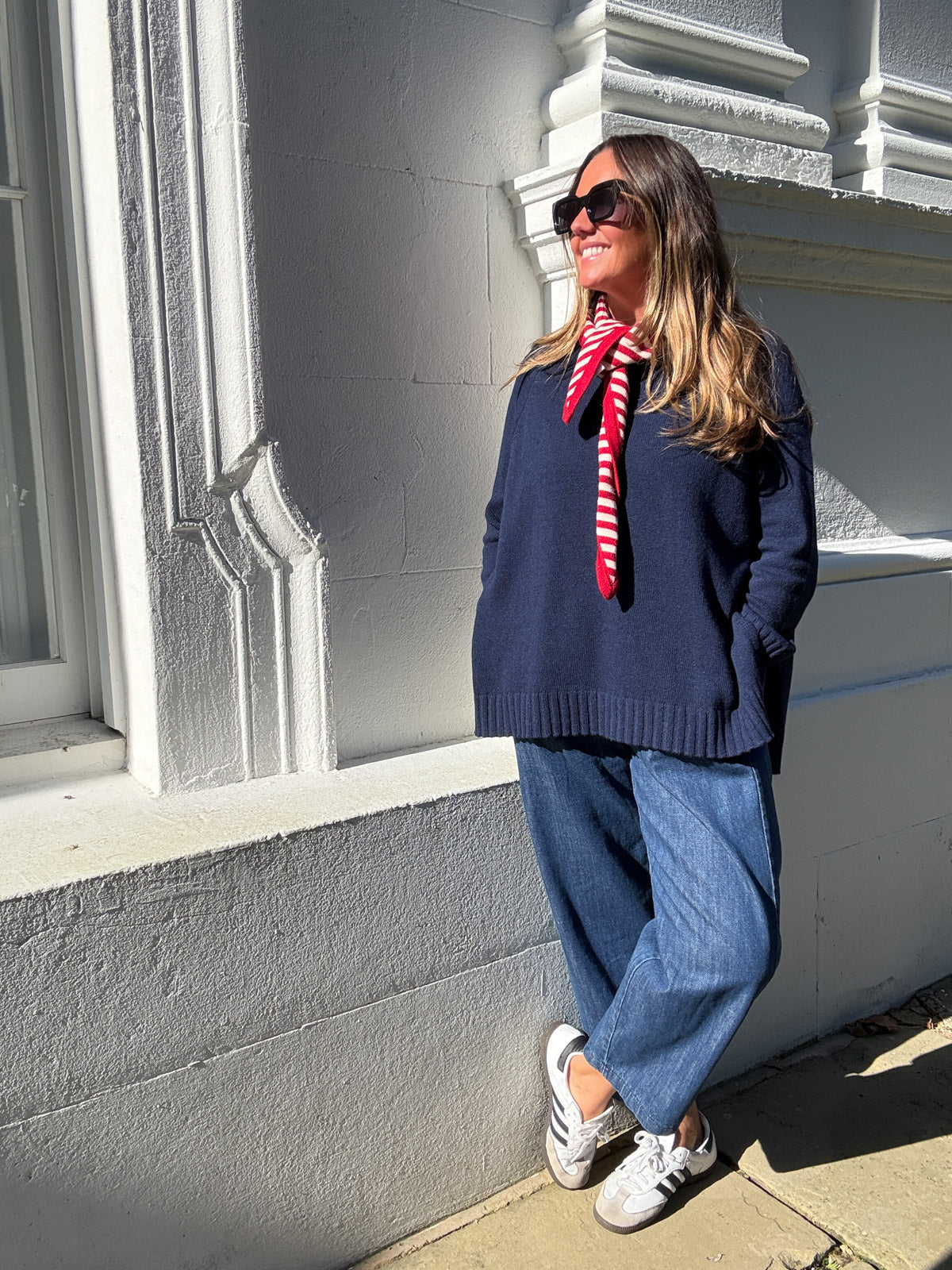 Navy Relaxed Wool Jumper