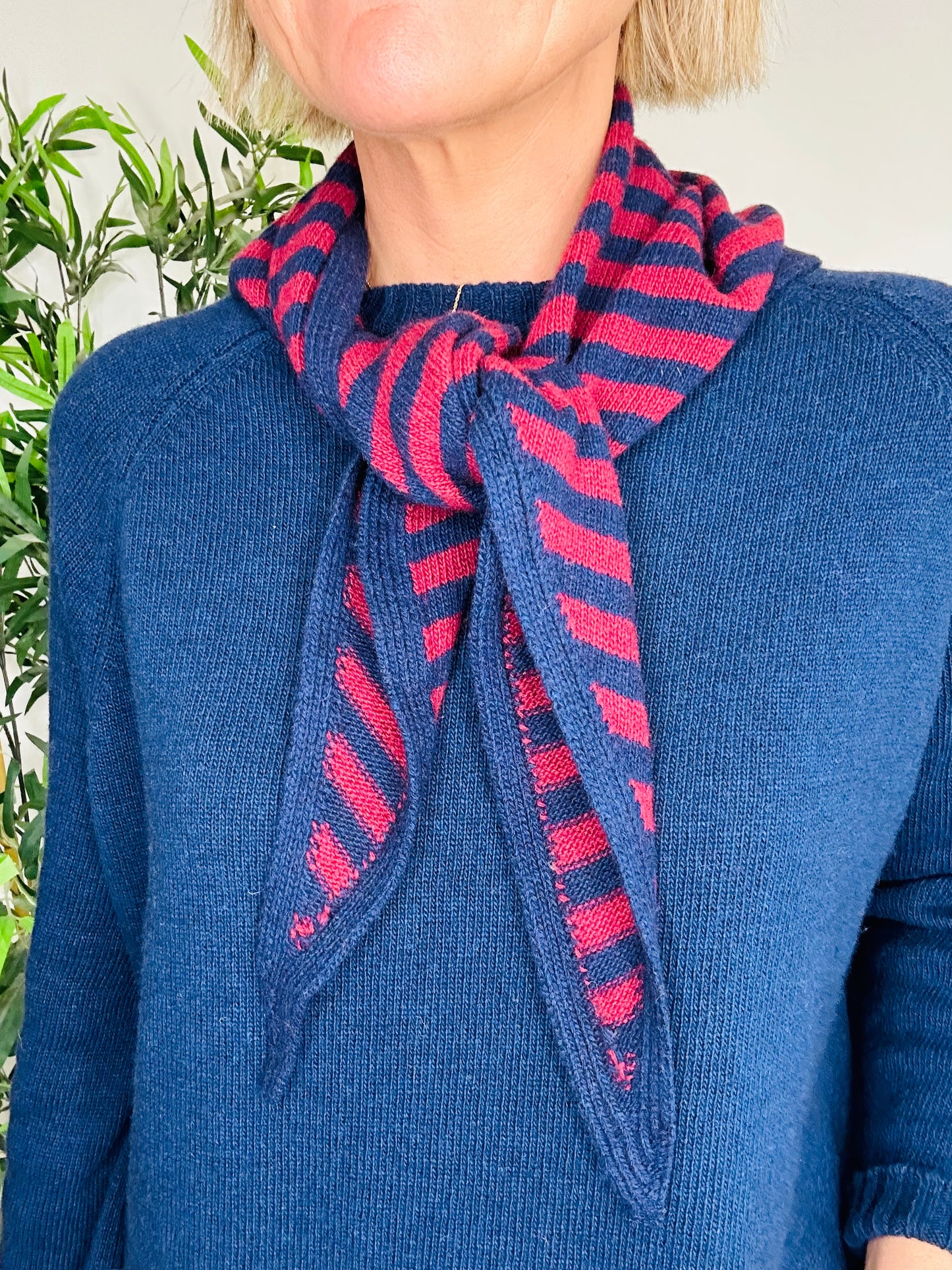 Stripe Knit Scarf