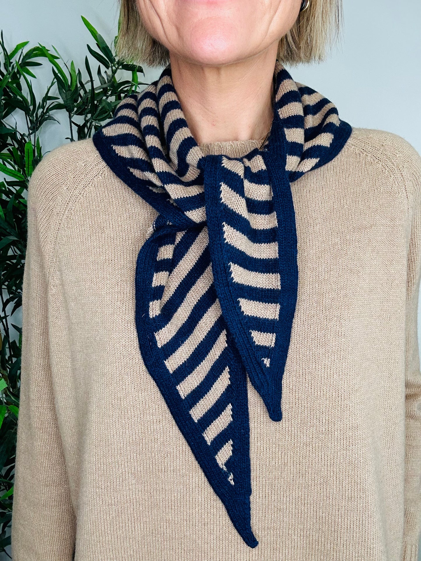 Stripe Knit Scarf