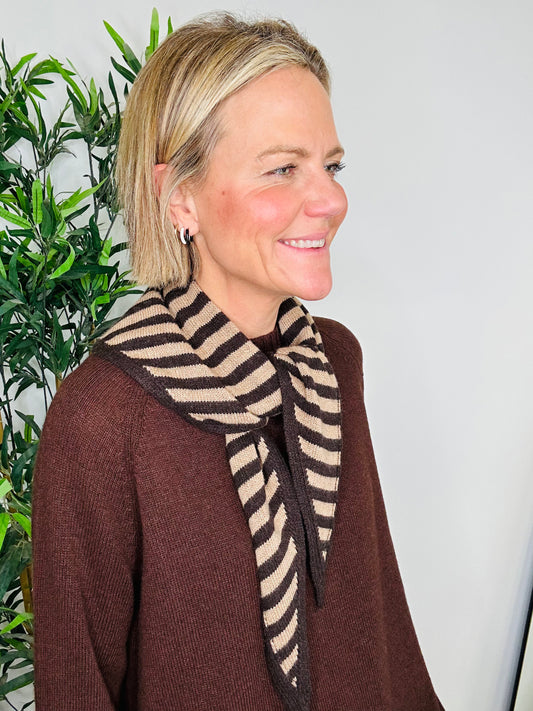 Stripe Knit Scarf