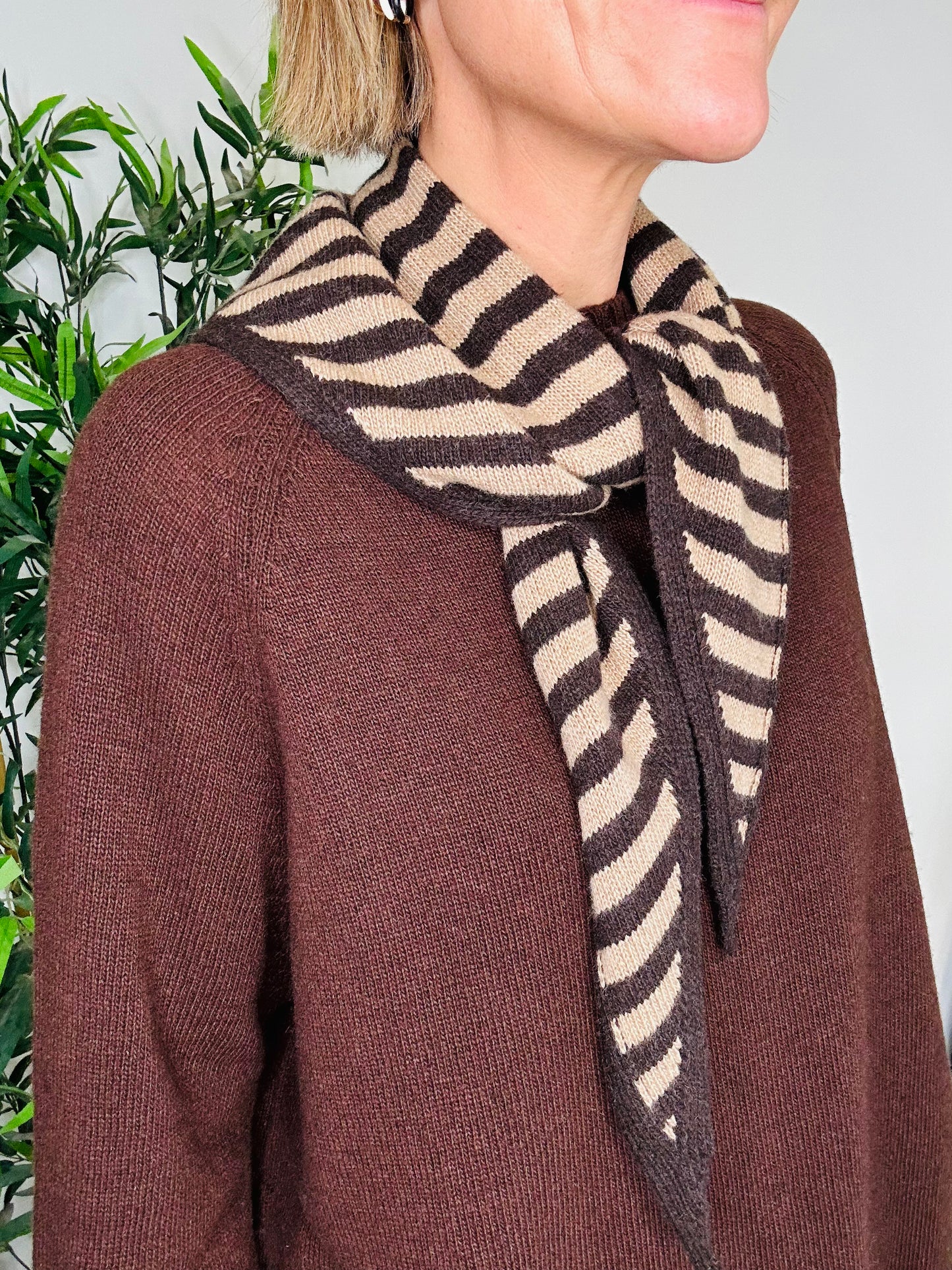 Stripe Knit Scarf