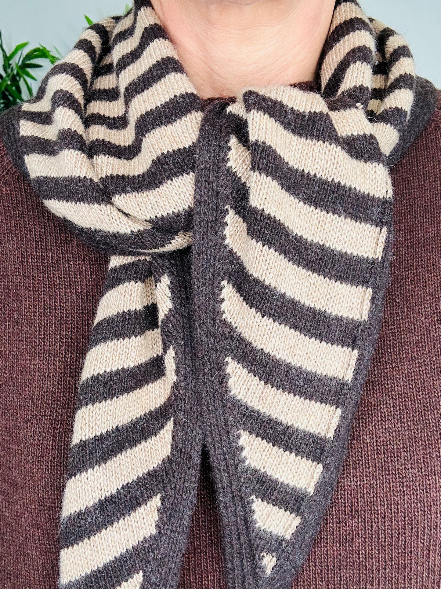 Stripe Knit Scarf