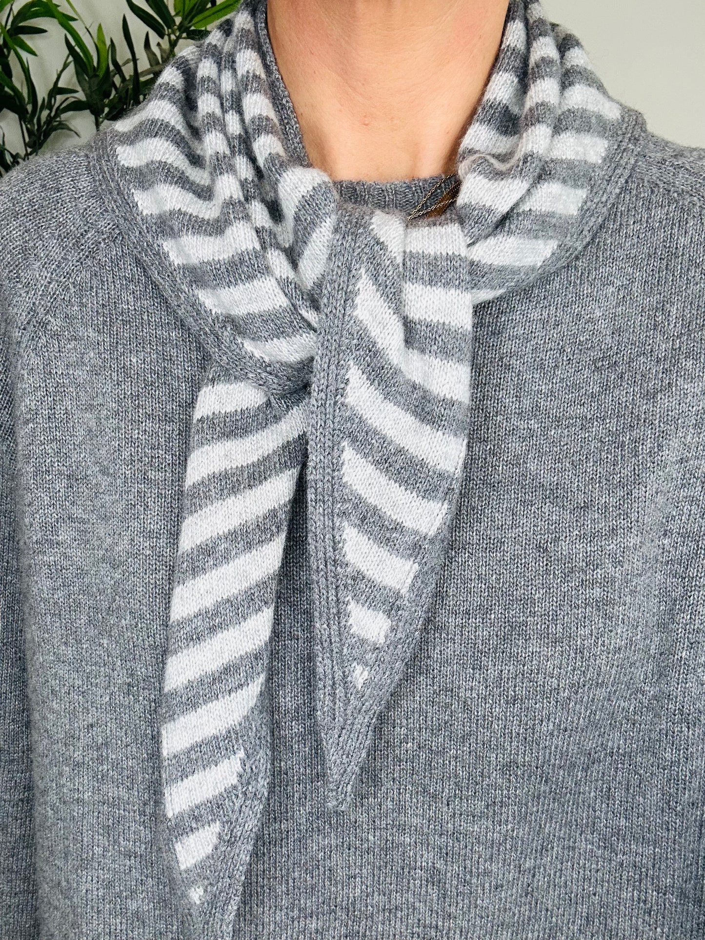 Stripe Knit Scarf