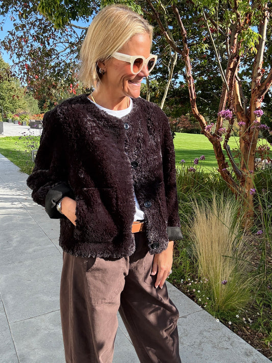 Black Faux Fur Reversible Jacket
