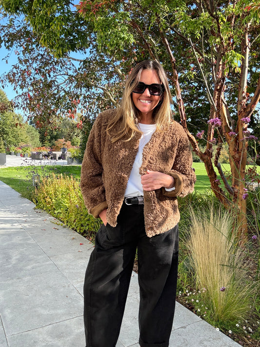 Brown Faux Fur Reversible Jacket
