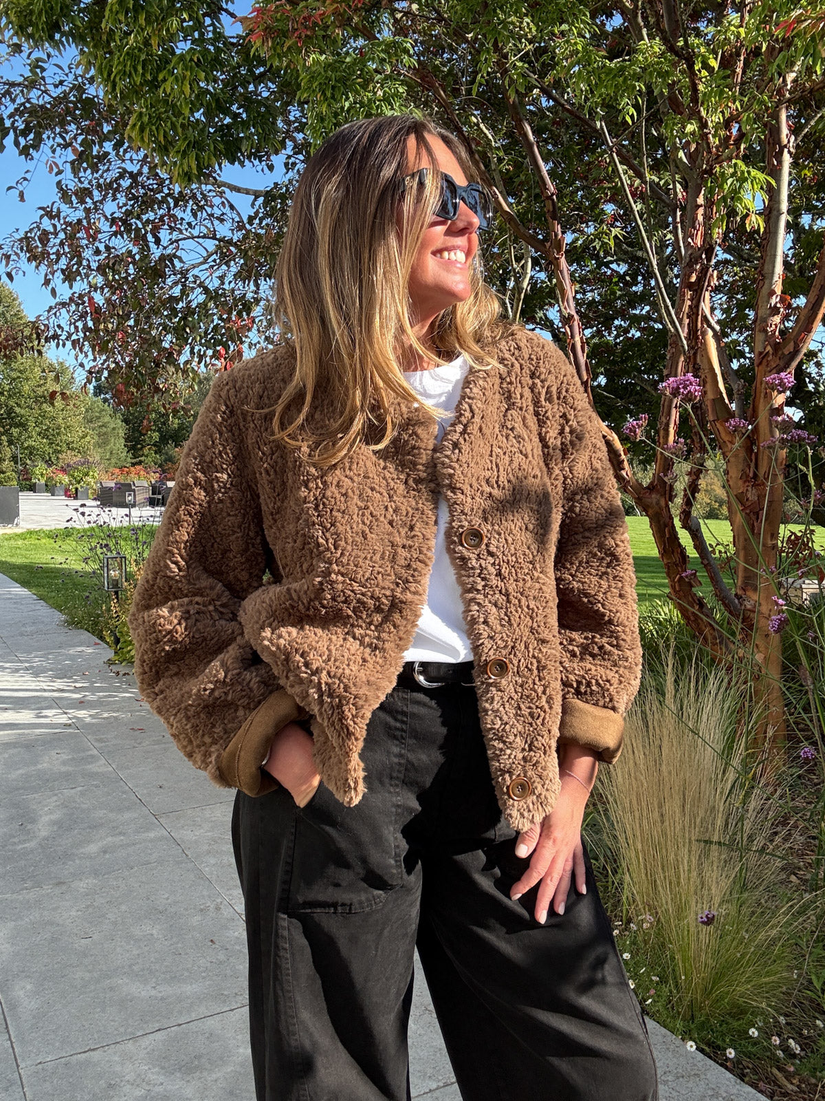 Brown Faux Fur Reversible Jacket