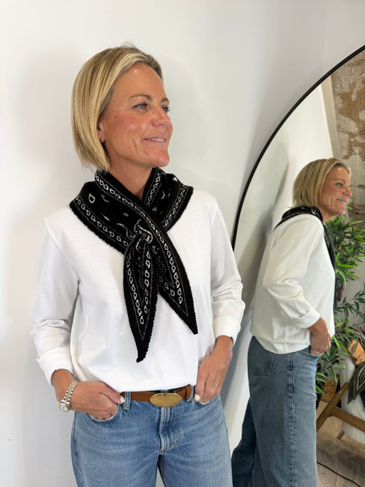 Black Triangle Bandana Scarf