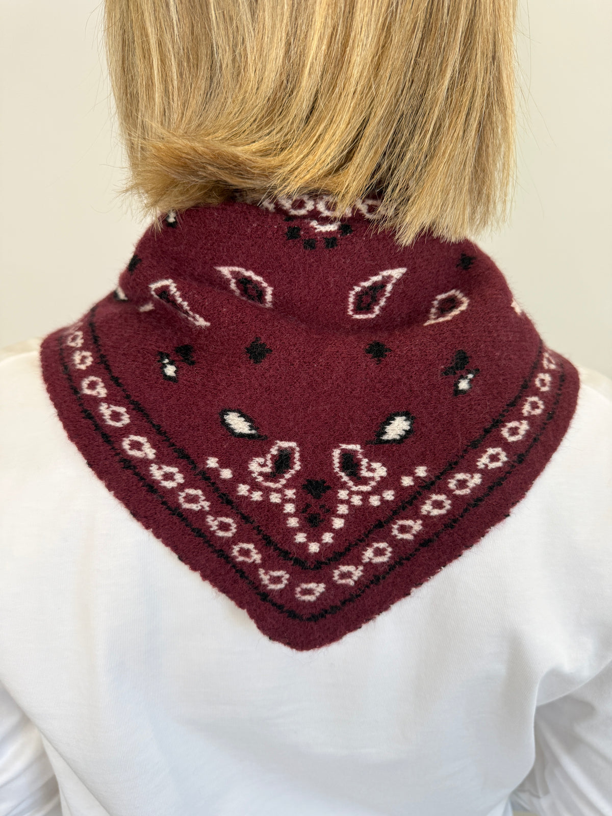 Burgundy Triangle Bandana Scarf