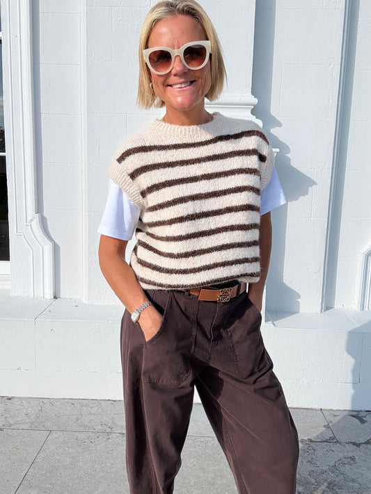 Stripe Knitted Vest