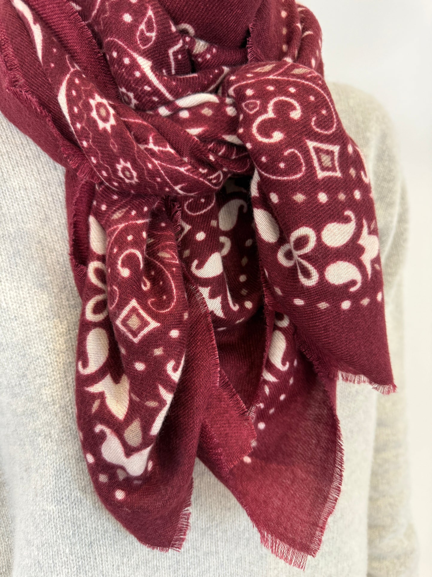 Burgundy Bandana Scarf