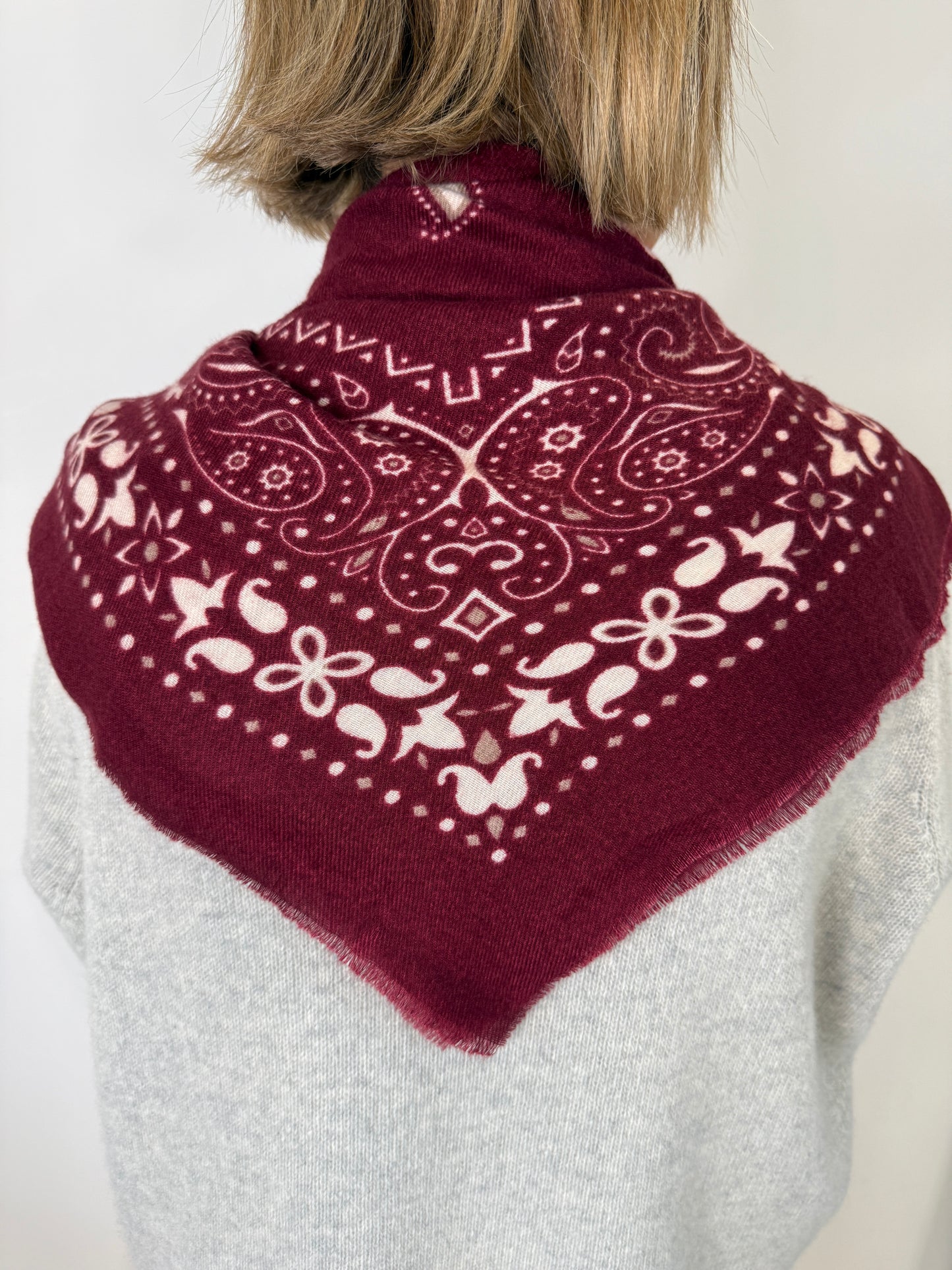 Burgundy Bandana Scarf