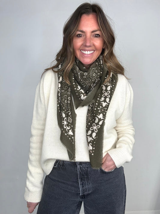 Khaki Bandana Scarf